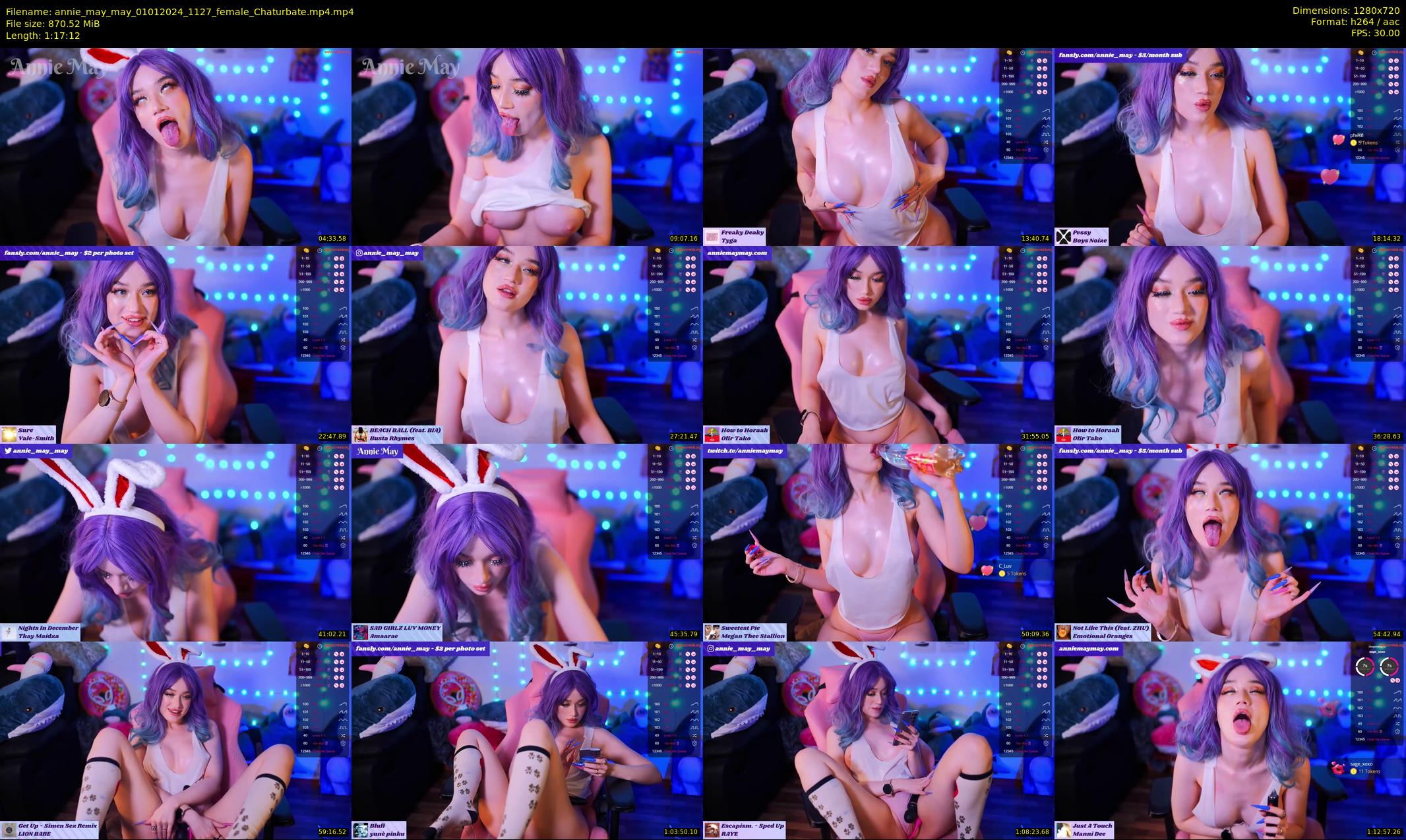 annie_may_may — 78 minute Chaturbate female cam show recording, 720p, Jan 1, 2024