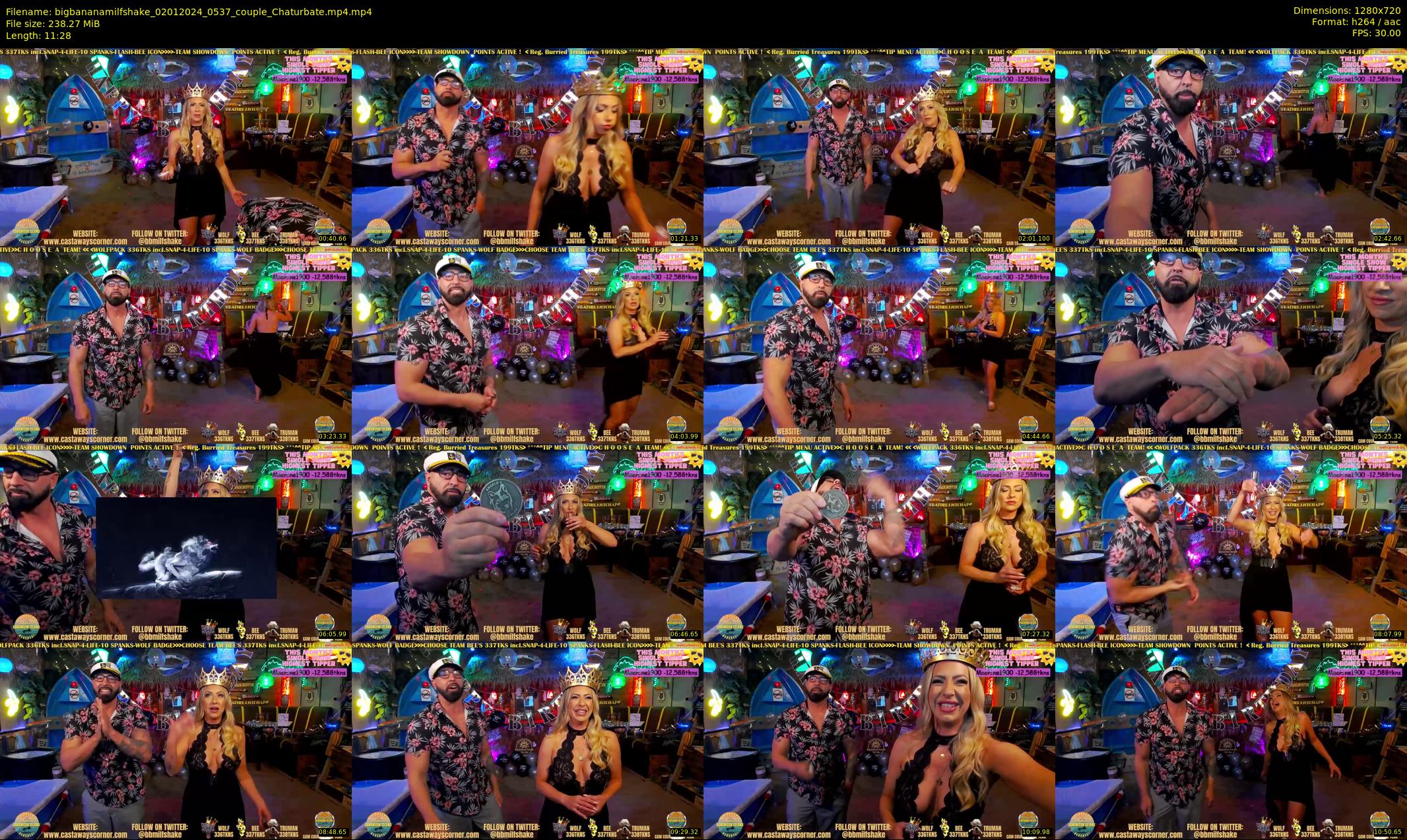 bigbananamilfshake — 12 minute Chaturbate couple cam show recording, 720p, Jan 2, 2024