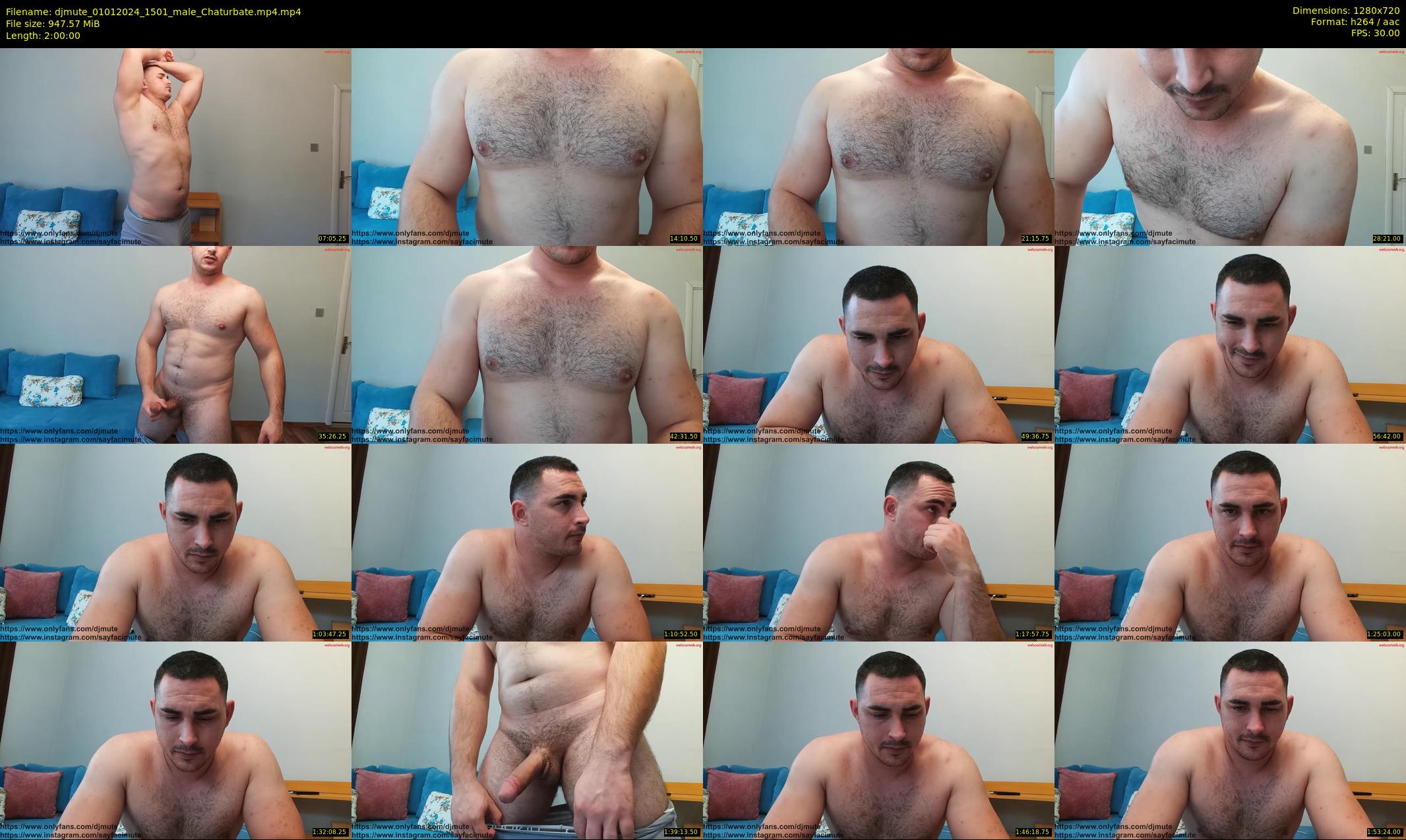 djmute — 120 minute Chaturbate male cam show recording, 720p, Jan 1, 2024