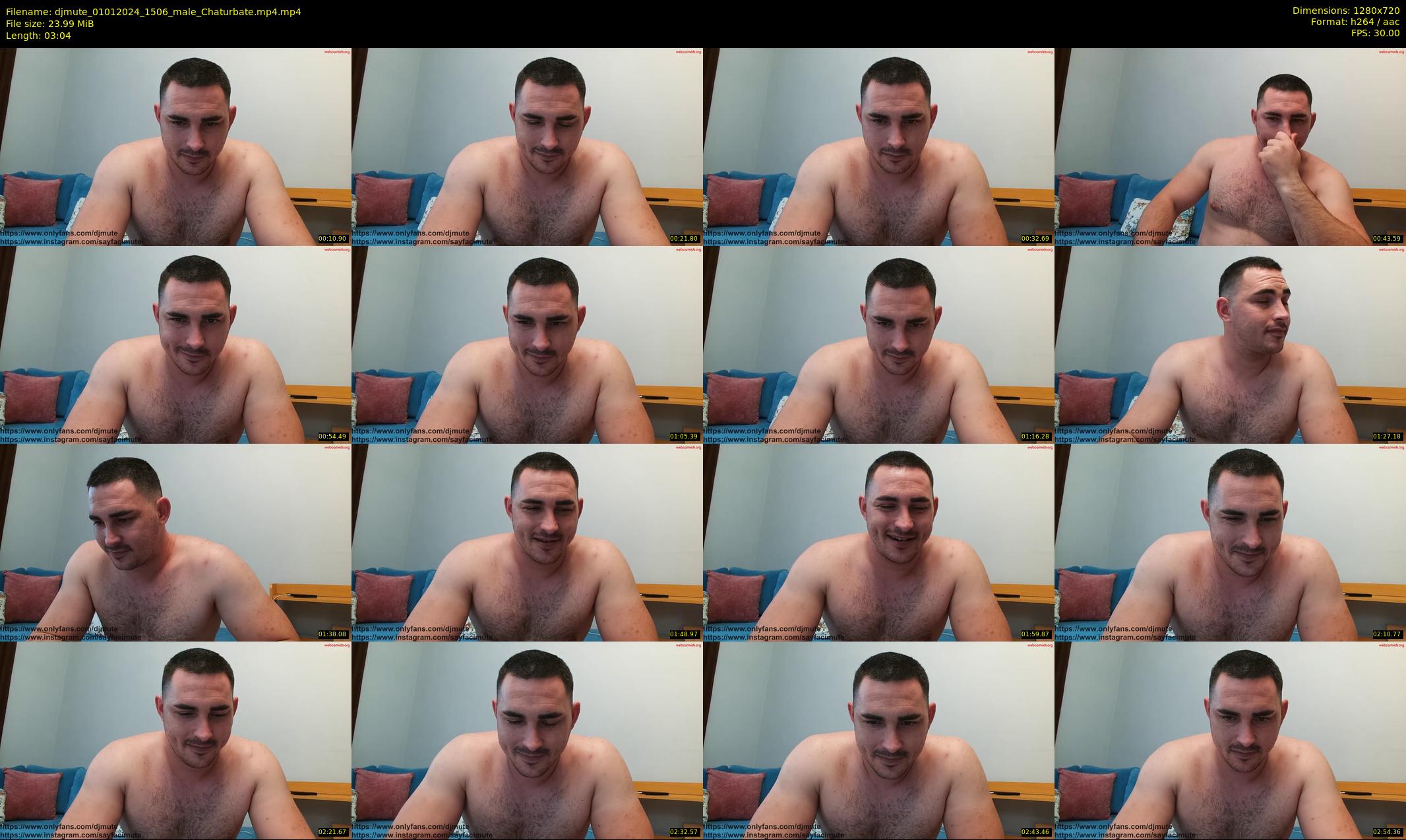djmute — 4 minute Chaturbate male cam show recording, 720p, Jan 1, 2024