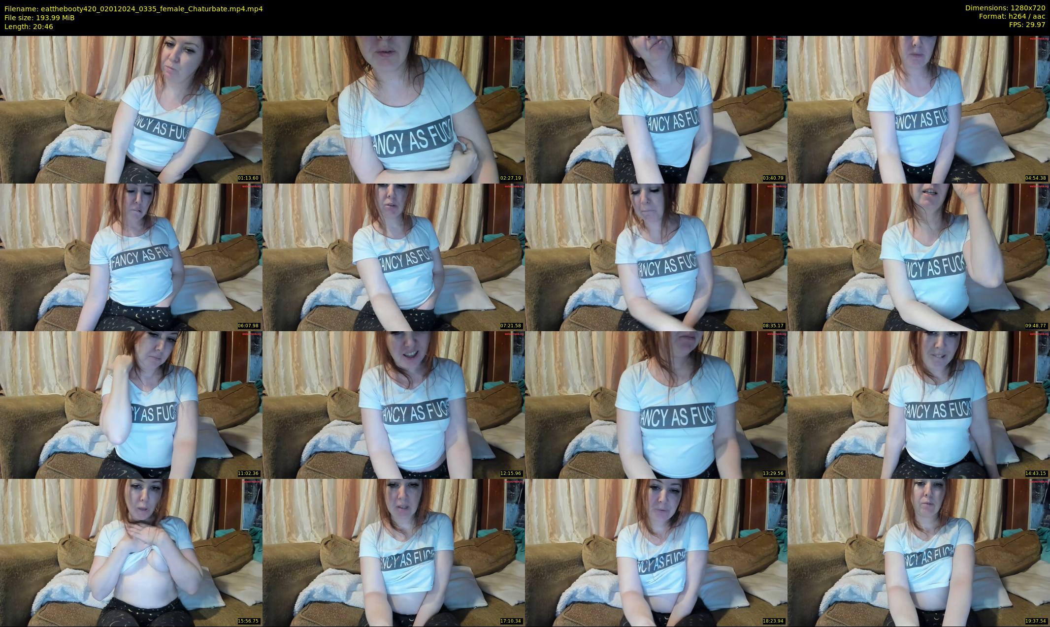 eatthebooty420 — 21 minute Chaturbate female cam show recording, 720p, Jan 2, 2024
