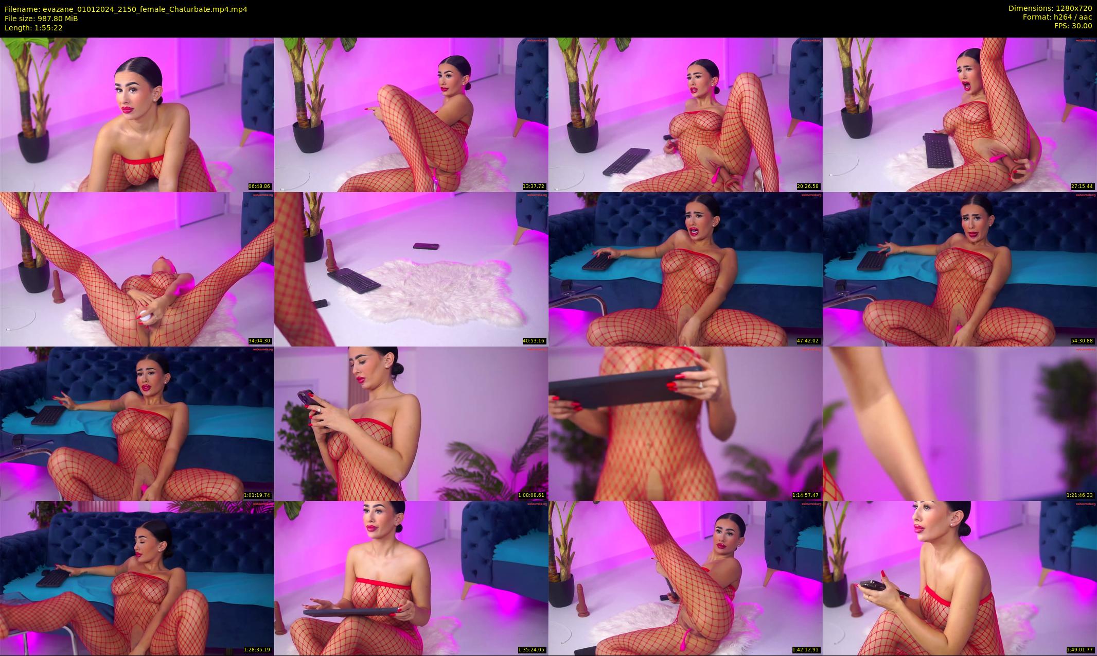 evazane — 116 minute Chaturbate female cam show recording, 720p, Jan 1, 2024