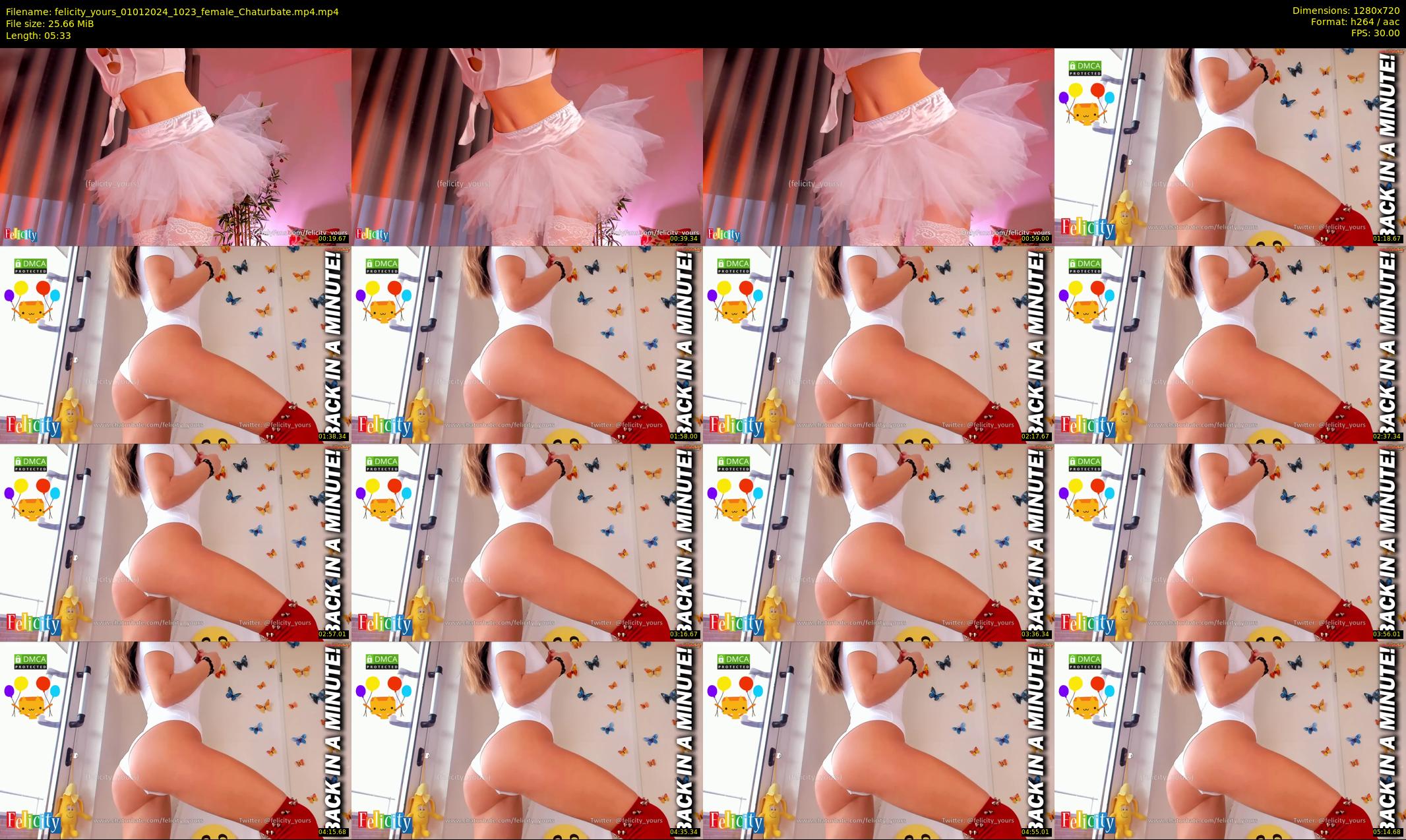 felicity_yours — 6 minute Chaturbate female cam show recording, 720p, Jan 1, 2024