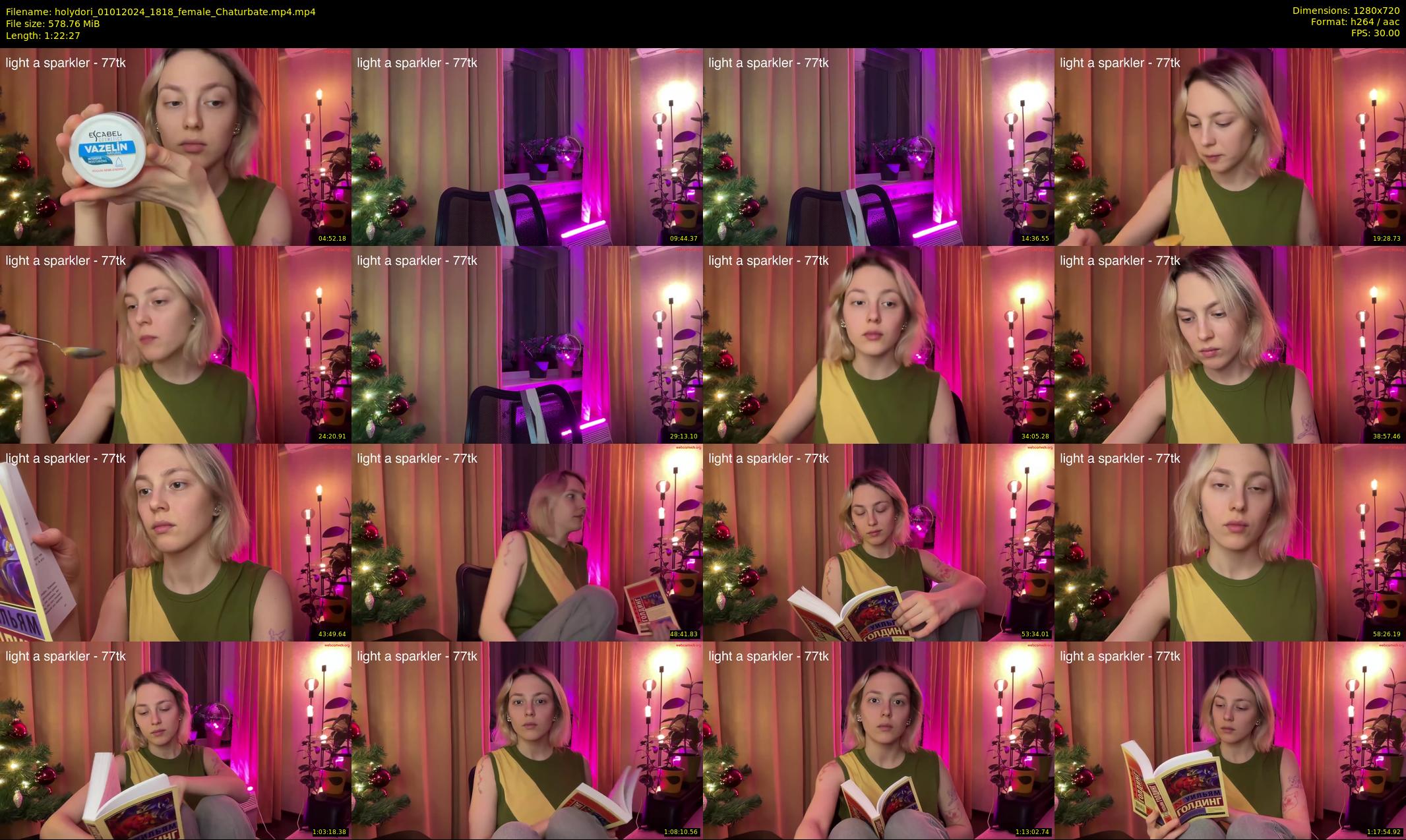 holydori — 83 minute Chaturbate female cam show recording, 720p, Jan 1, 2024