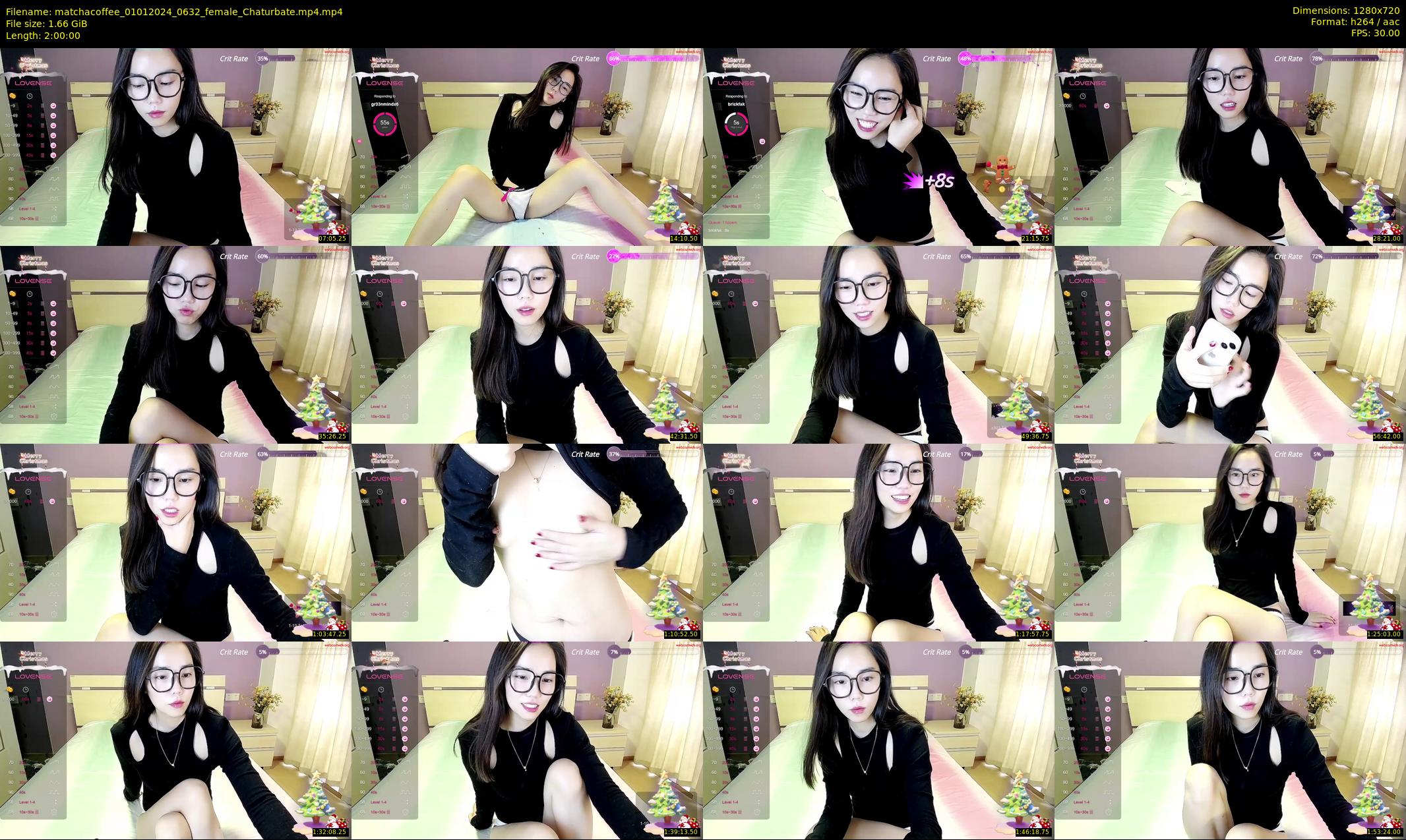 matchacoffee — 120 minute Chaturbate female cam show recording, 720p, Jan 1, 2024
