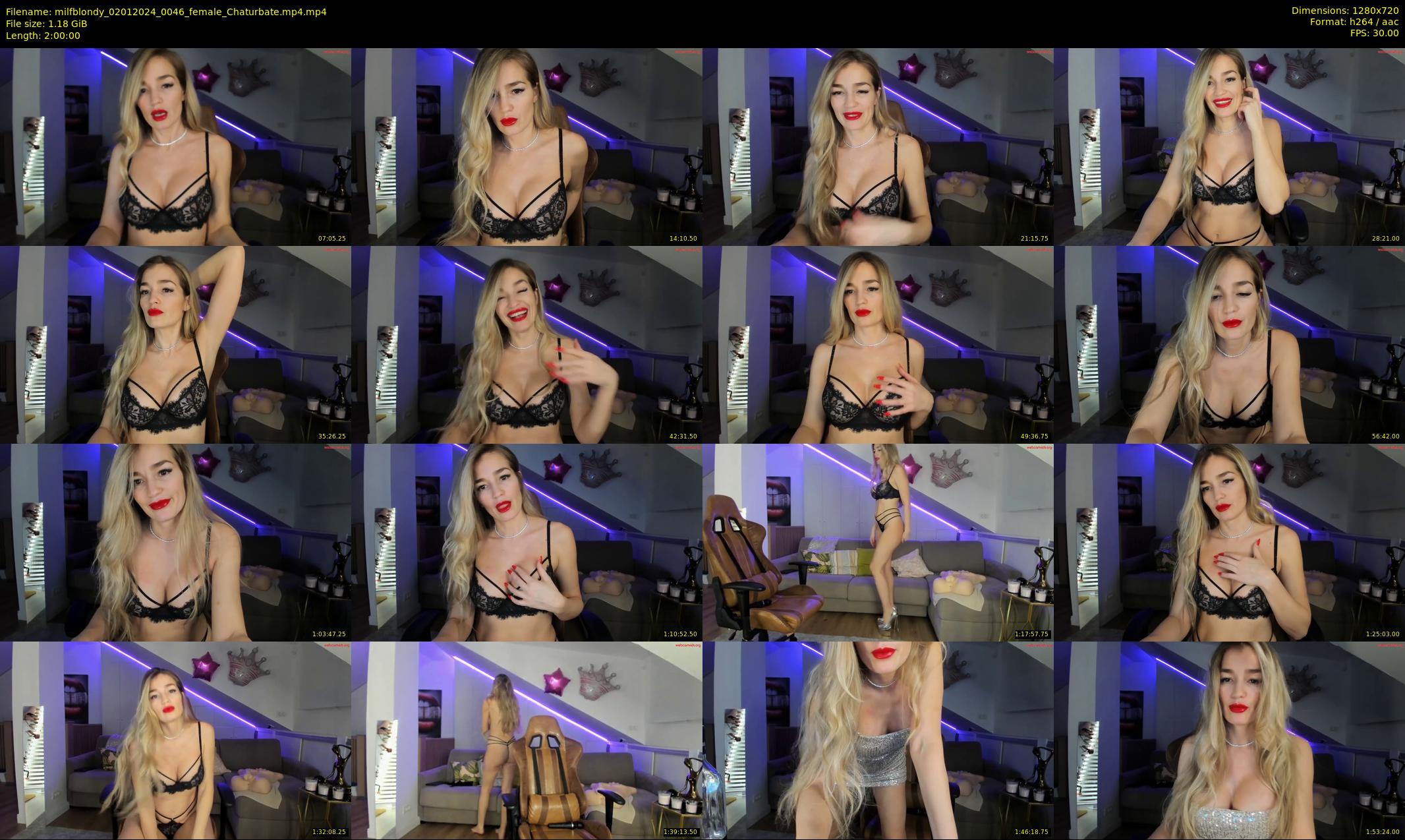 milfblondy — 120 minute Chaturbate female cam show recording, 720p, Jan 2, 2024