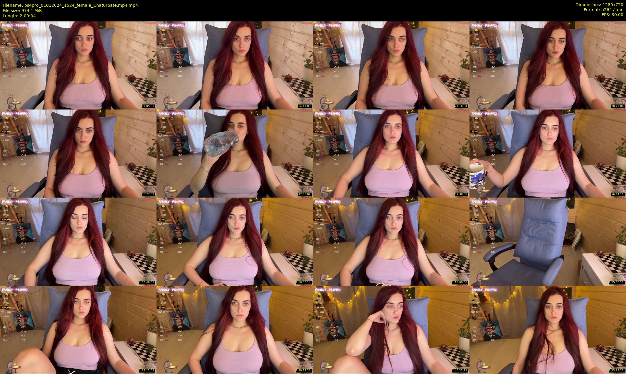 ps4pro — 121 minute Chaturbate female cam show recording, 720p, Jan 1, 2024