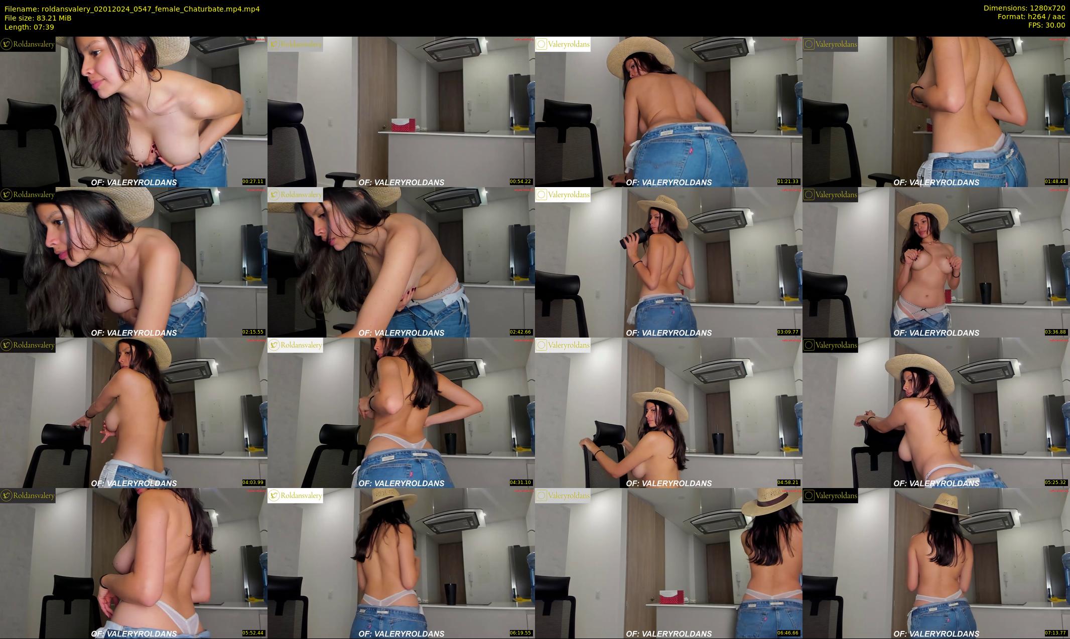roldansvalery — 8 minute Chaturbate female cam show recording, 720p, Jan 2, 2024