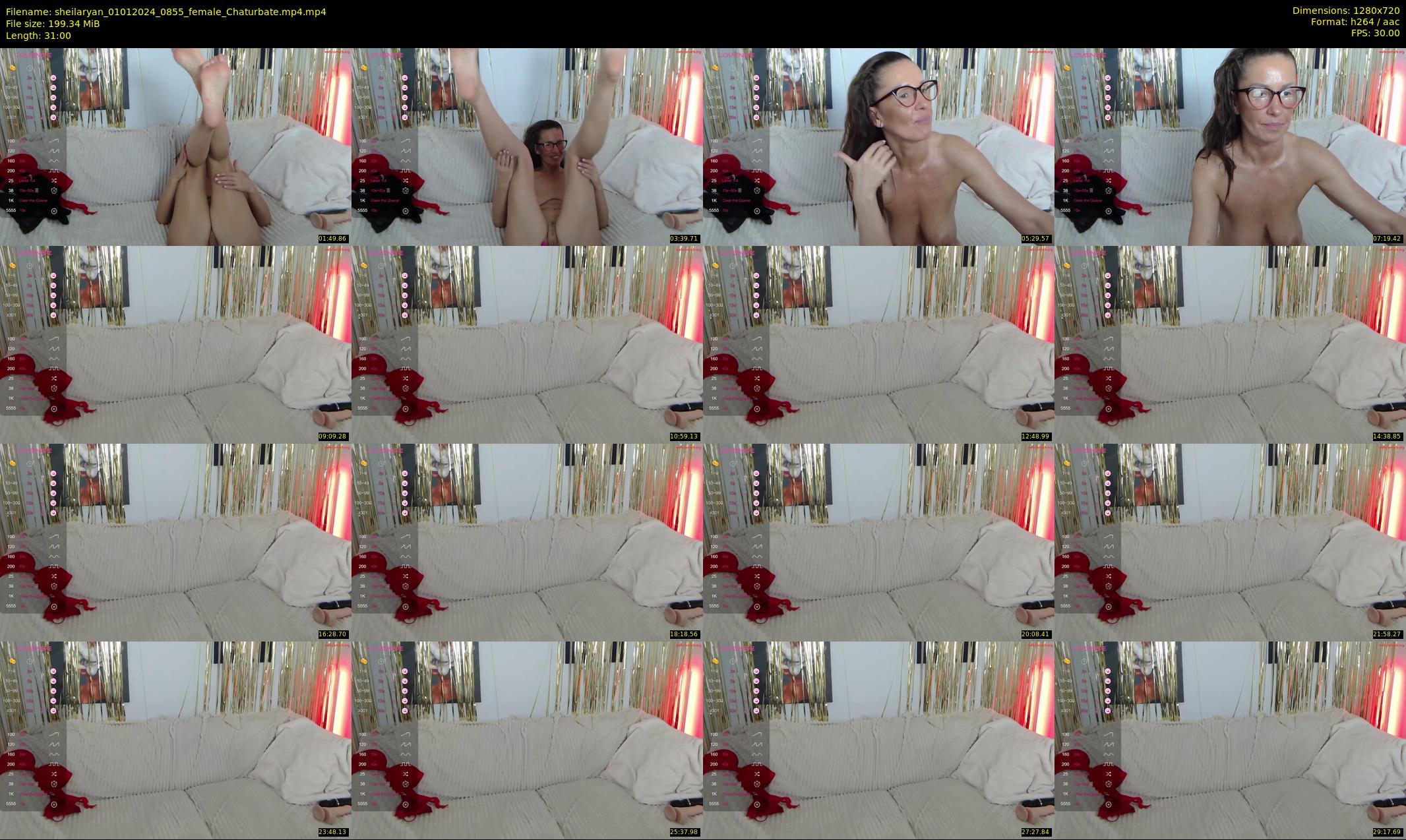 sheilaryan — 31 minute Chaturbate female cam show recording, 720p, Jan 1, 2024