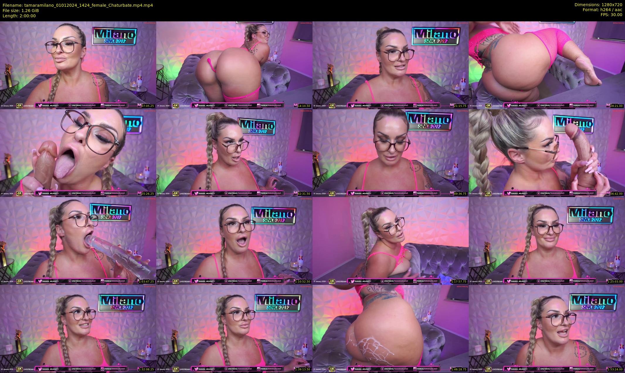 tamaramilano — 120 minute Chaturbate female cam show recording, 720p, Jan 1, 2024