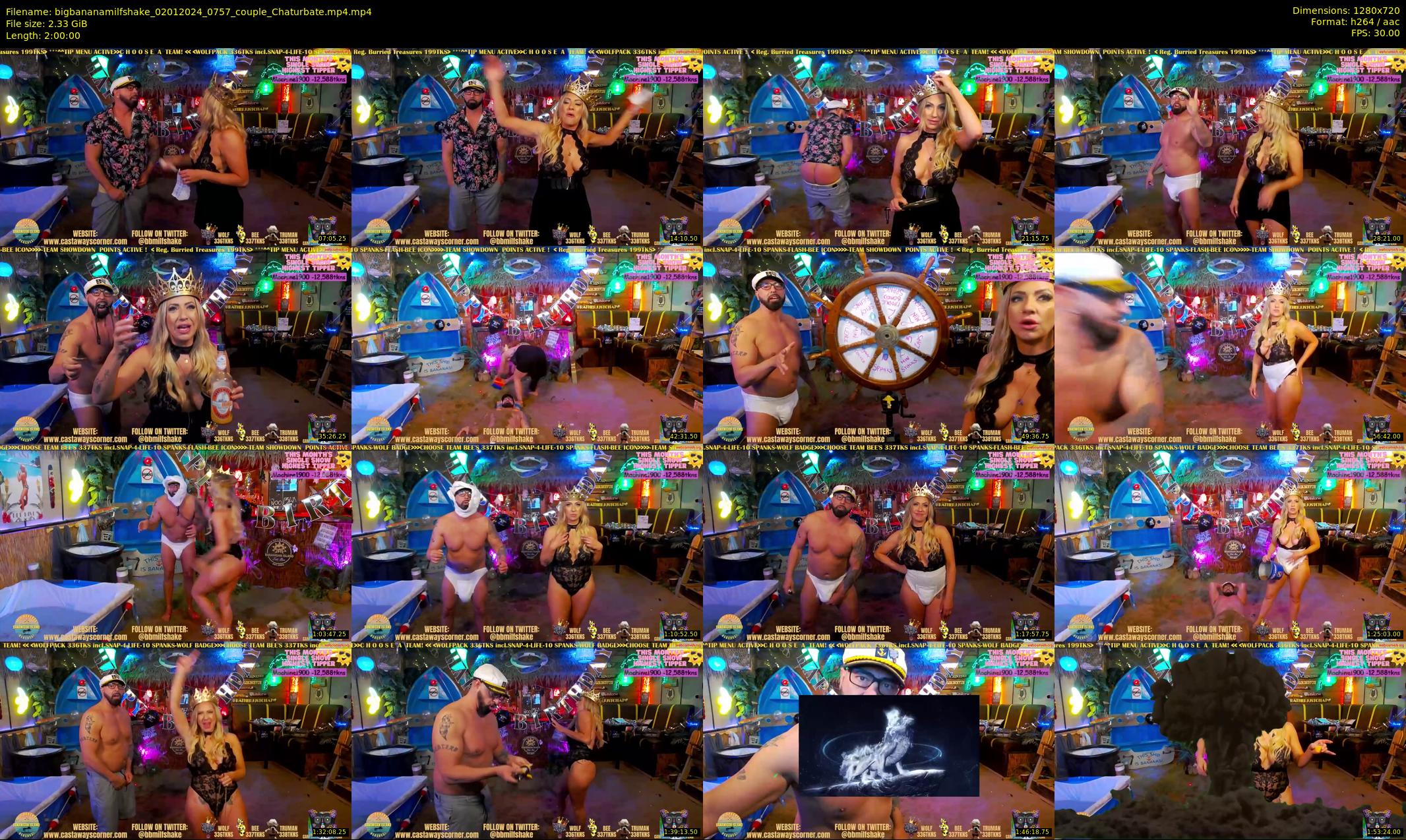 bigbananamilfshake — 120 minute Chaturbate couple cam show recording, 720p, Jan 2, 2024