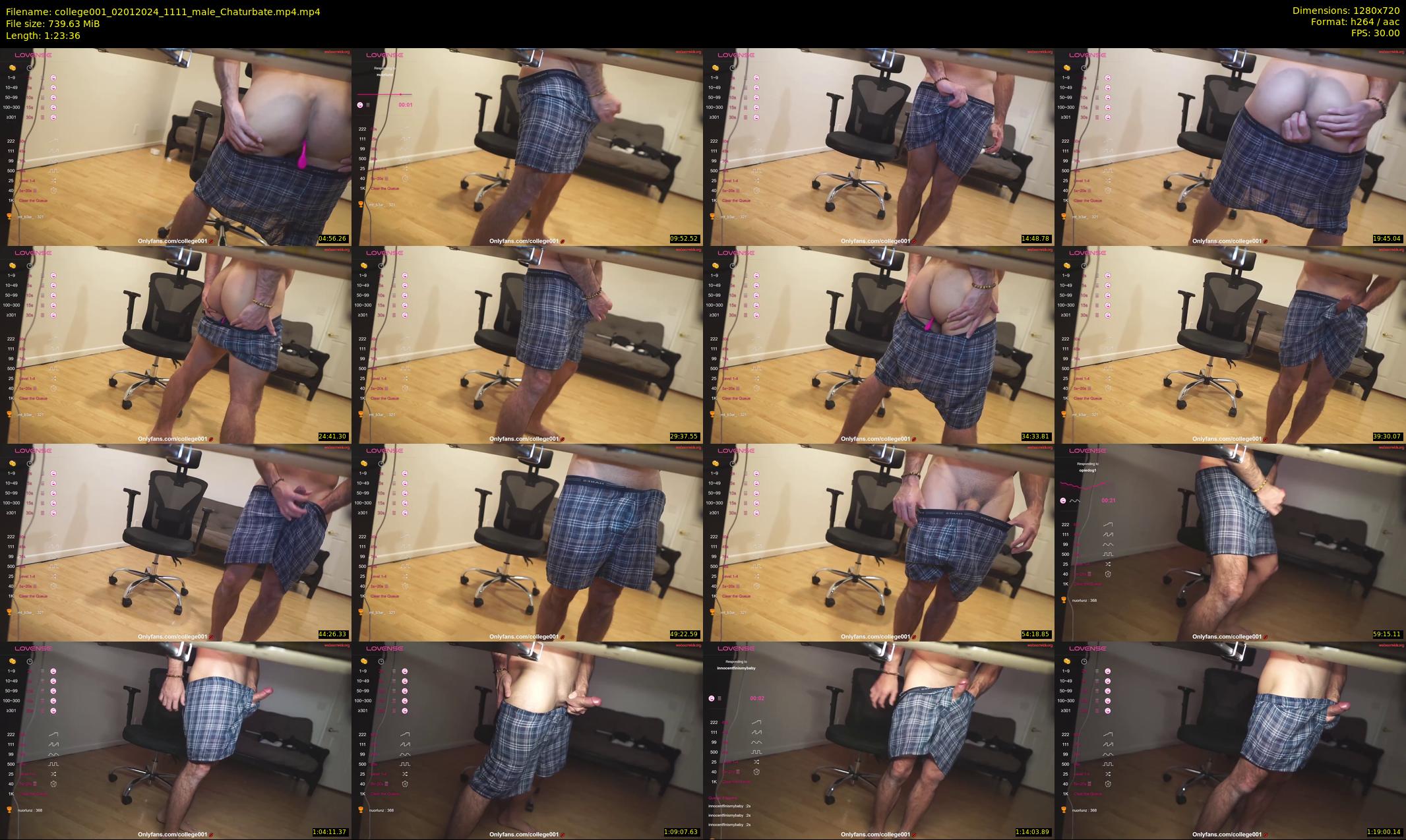 college001 — 84 minute Chaturbate male cam show recording, 720p, Jan 2, 2024