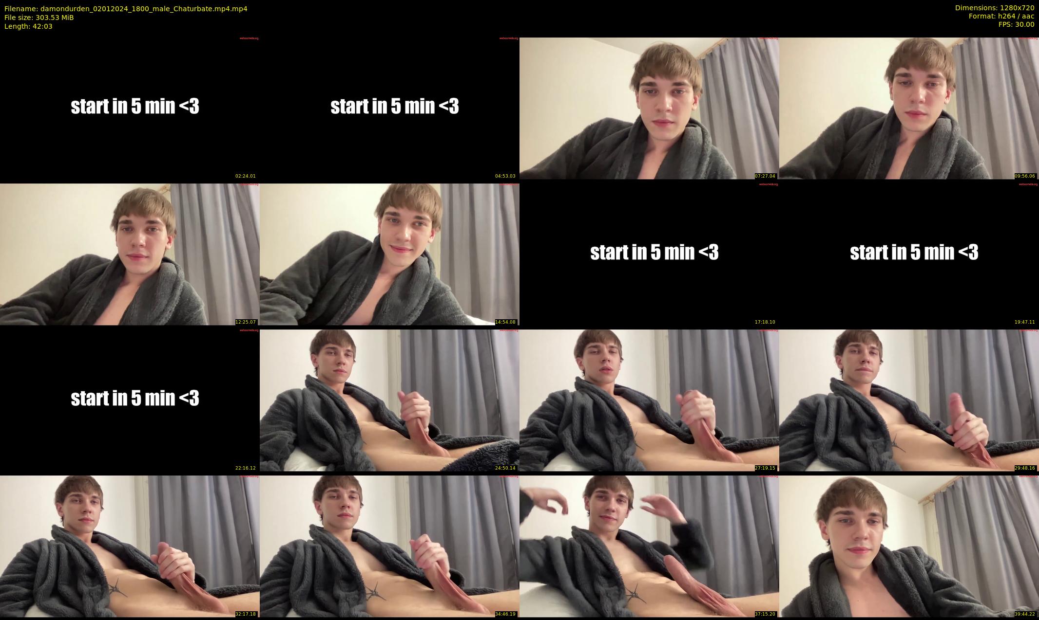 damondurden — 43 minute Chaturbate male cam show recording, 720p, Jan 2, 2024