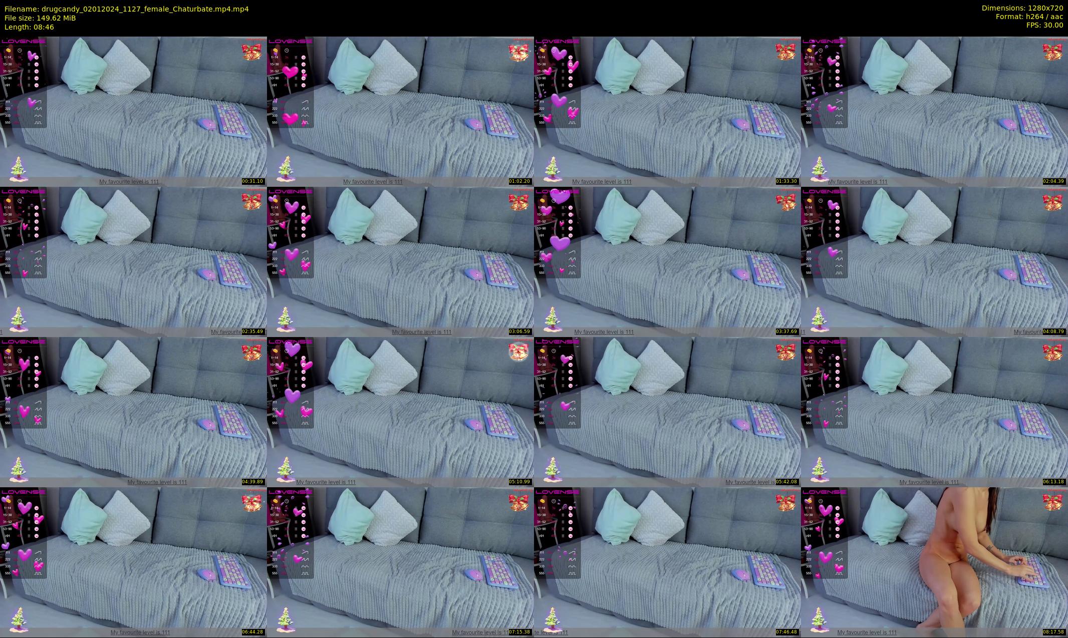 drugcandy — 9 minute Chaturbate female cam show recording, 720p, Jan 2, 2024
