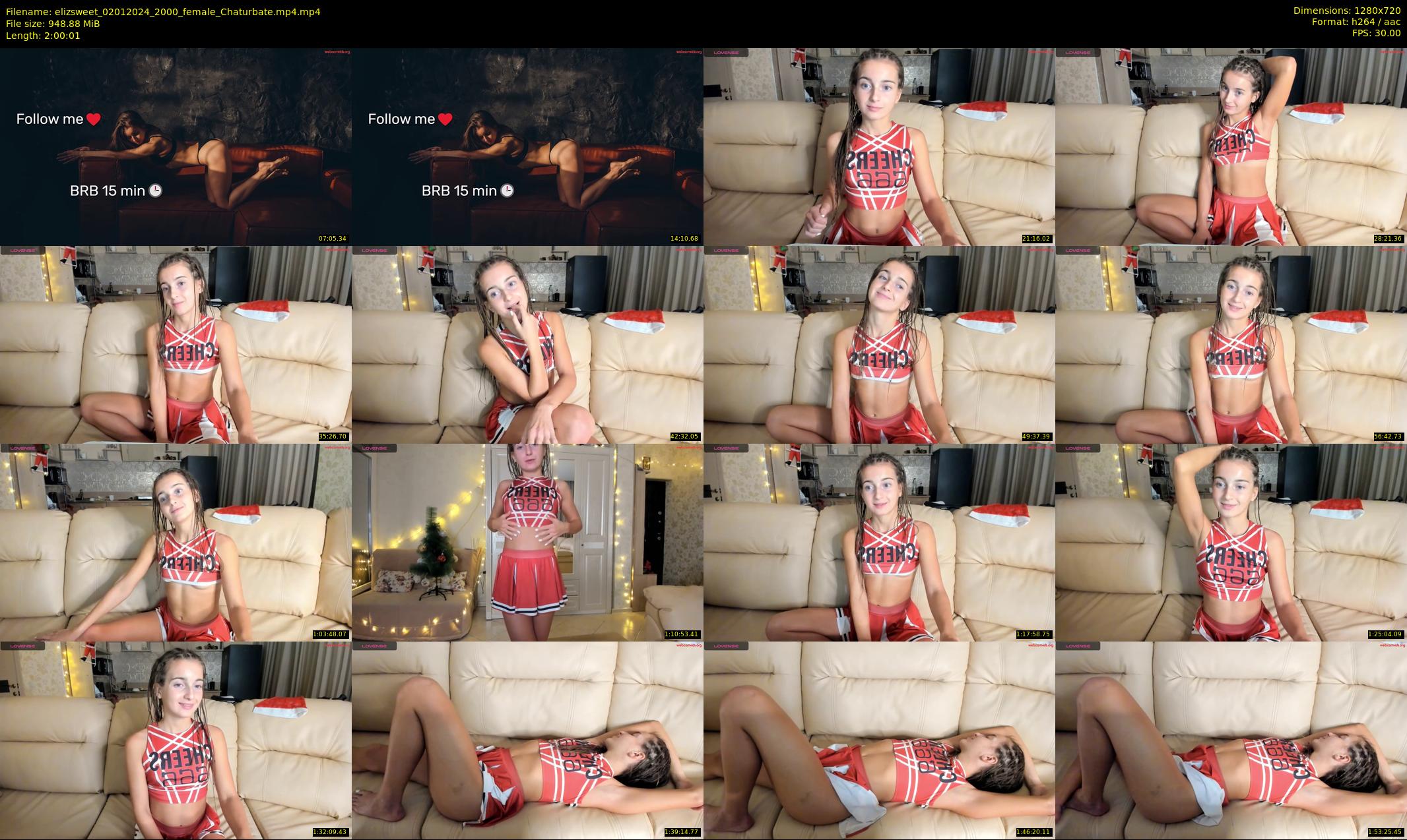 elizsweet — 121 minute Chaturbate female cam show recording, 720p, Jan 2, 2024
