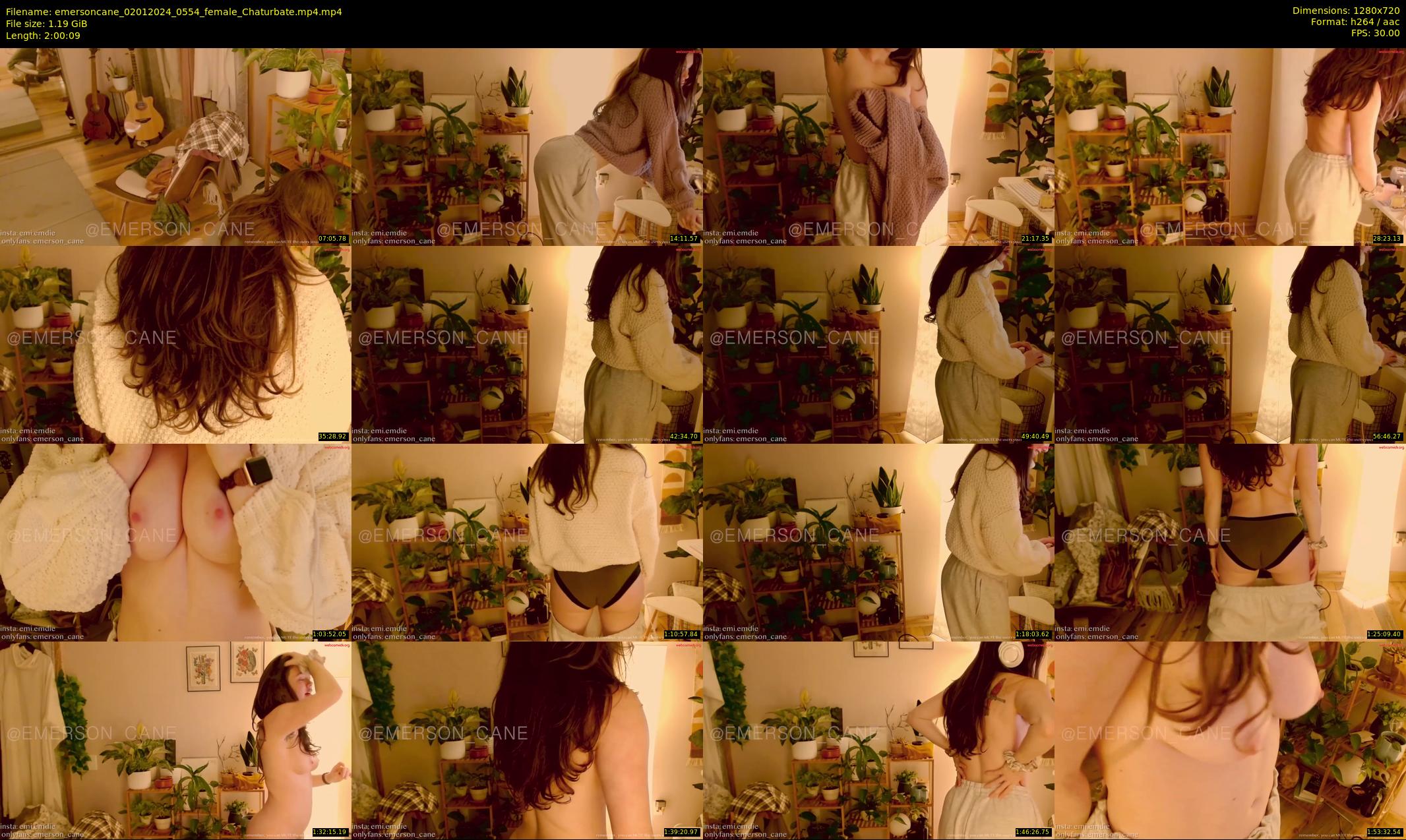 emersoncane — 121 minute Chaturbate female cam show recording, 720p, Jan 2, 2024