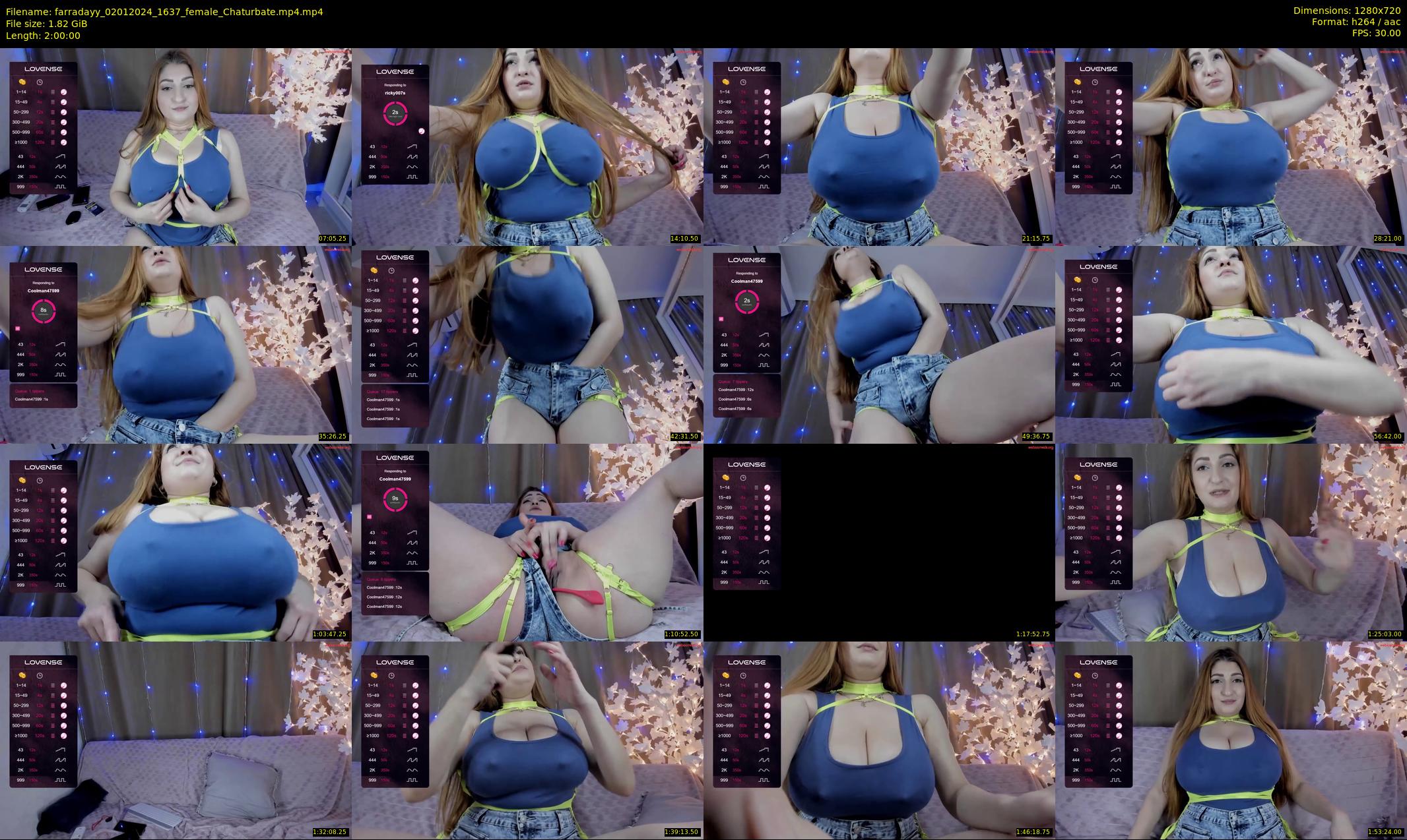 farradayy — 120 minute Chaturbate female cam show recording, 720p, Jan 2, 2024