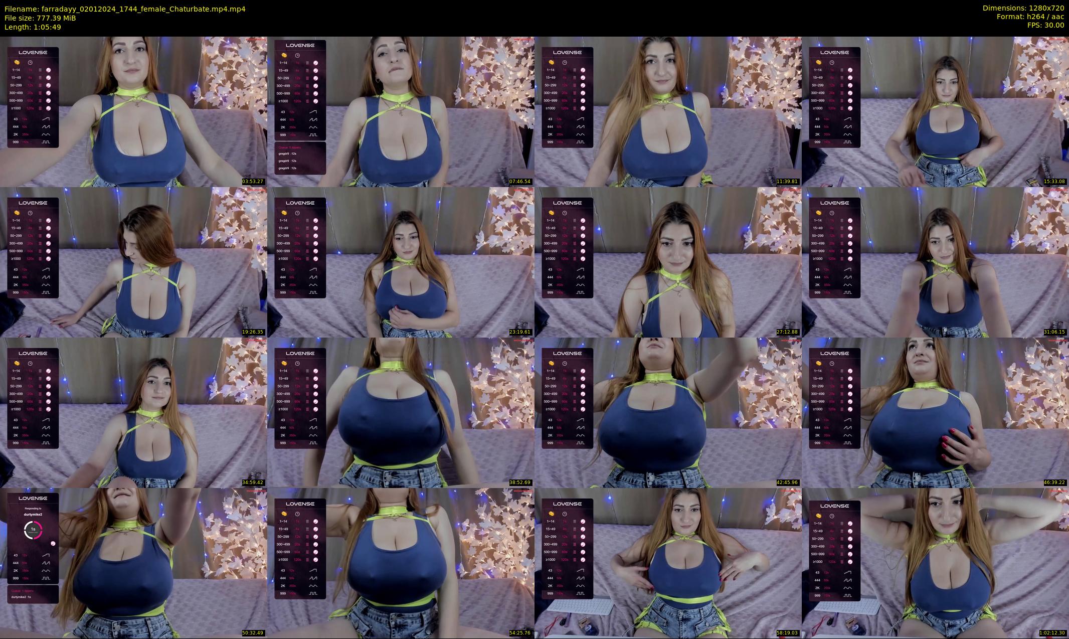farradayy — 66 minute Chaturbate female cam show recording, 720p, Jan 2, 2024