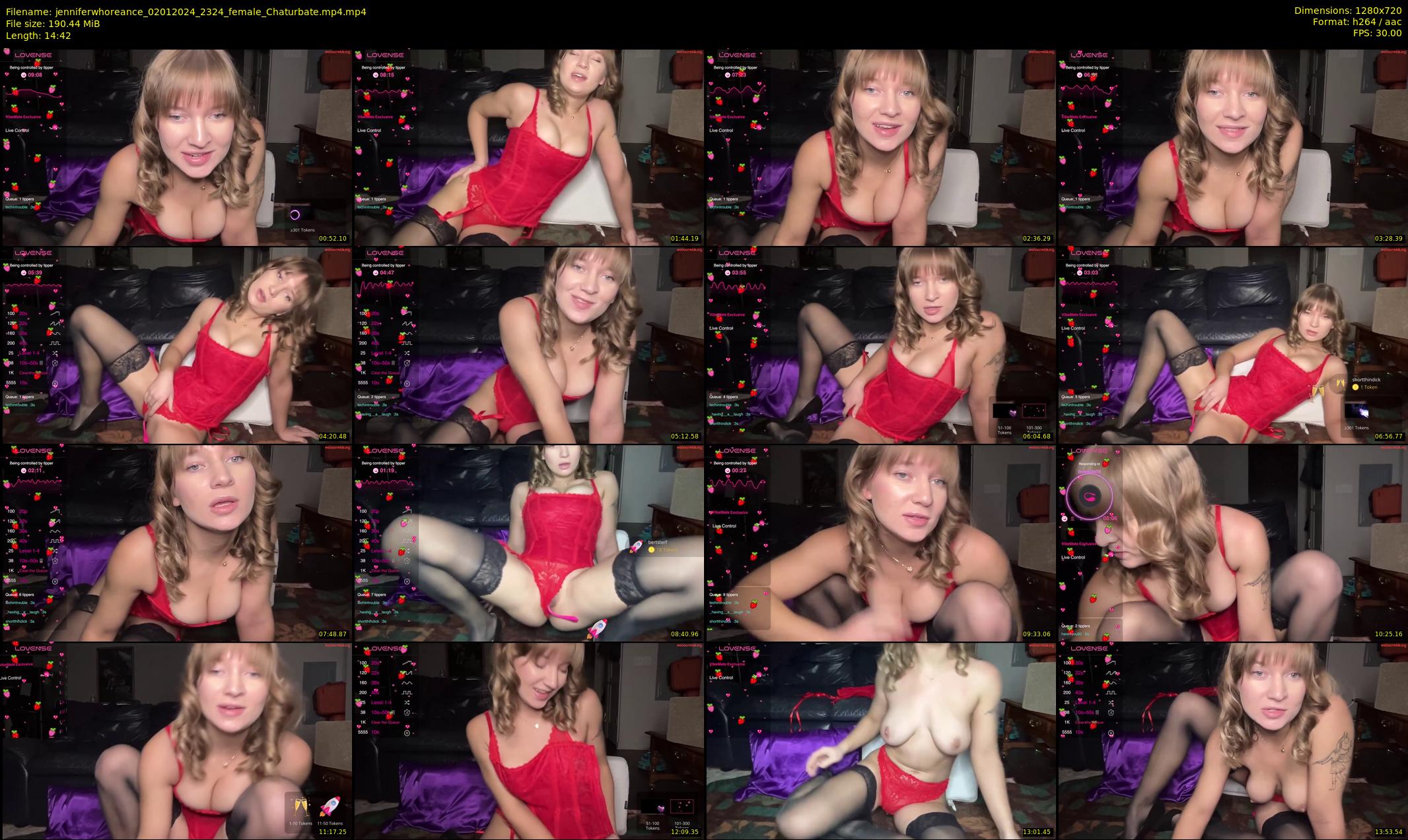 jenniferwhoreance — 15 minute Chaturbate female cam show recording, 720p, Jan 2, 2024