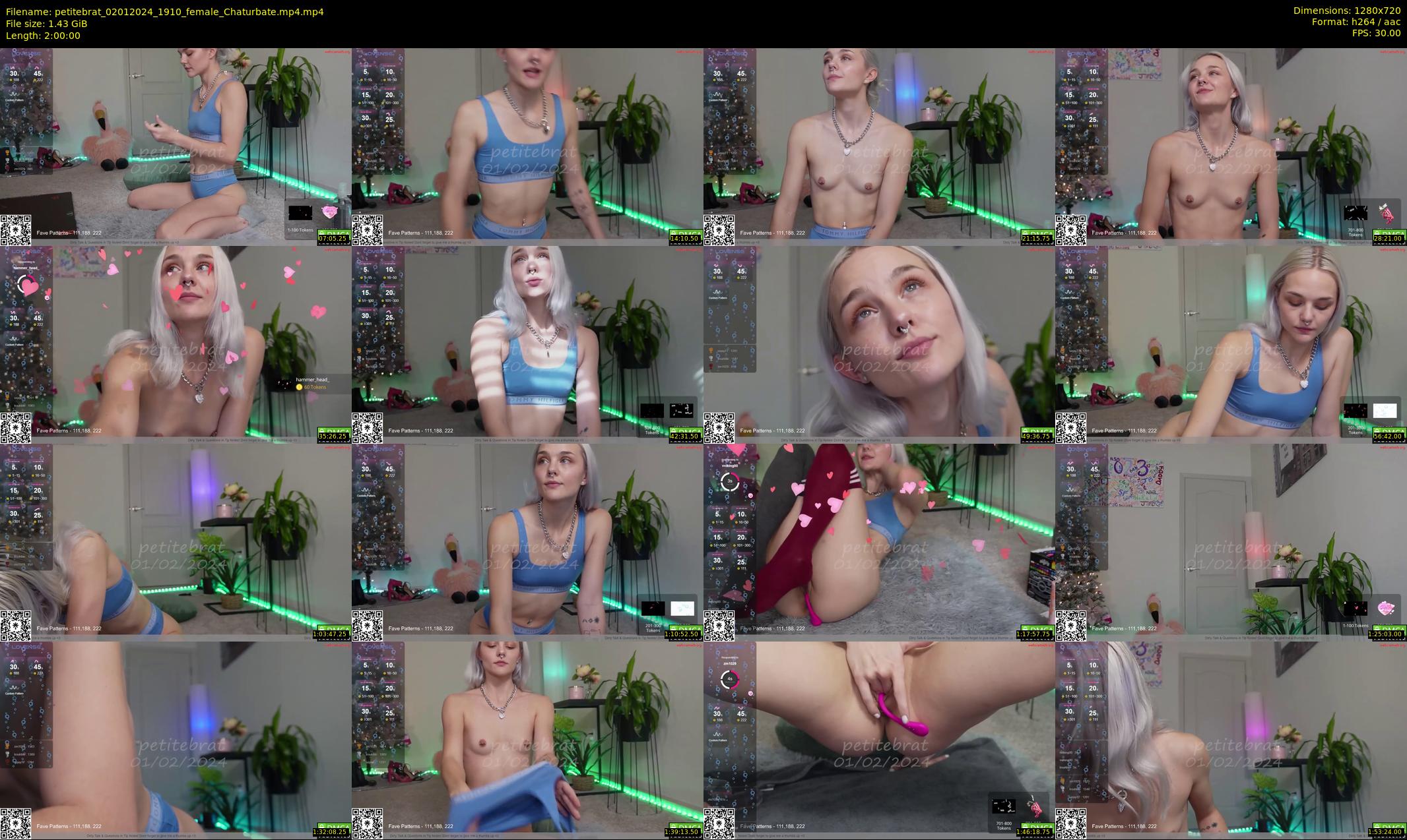 petitebrat — 120 minute Chaturbate female cam show recording, 720p, Jan 2, 2024