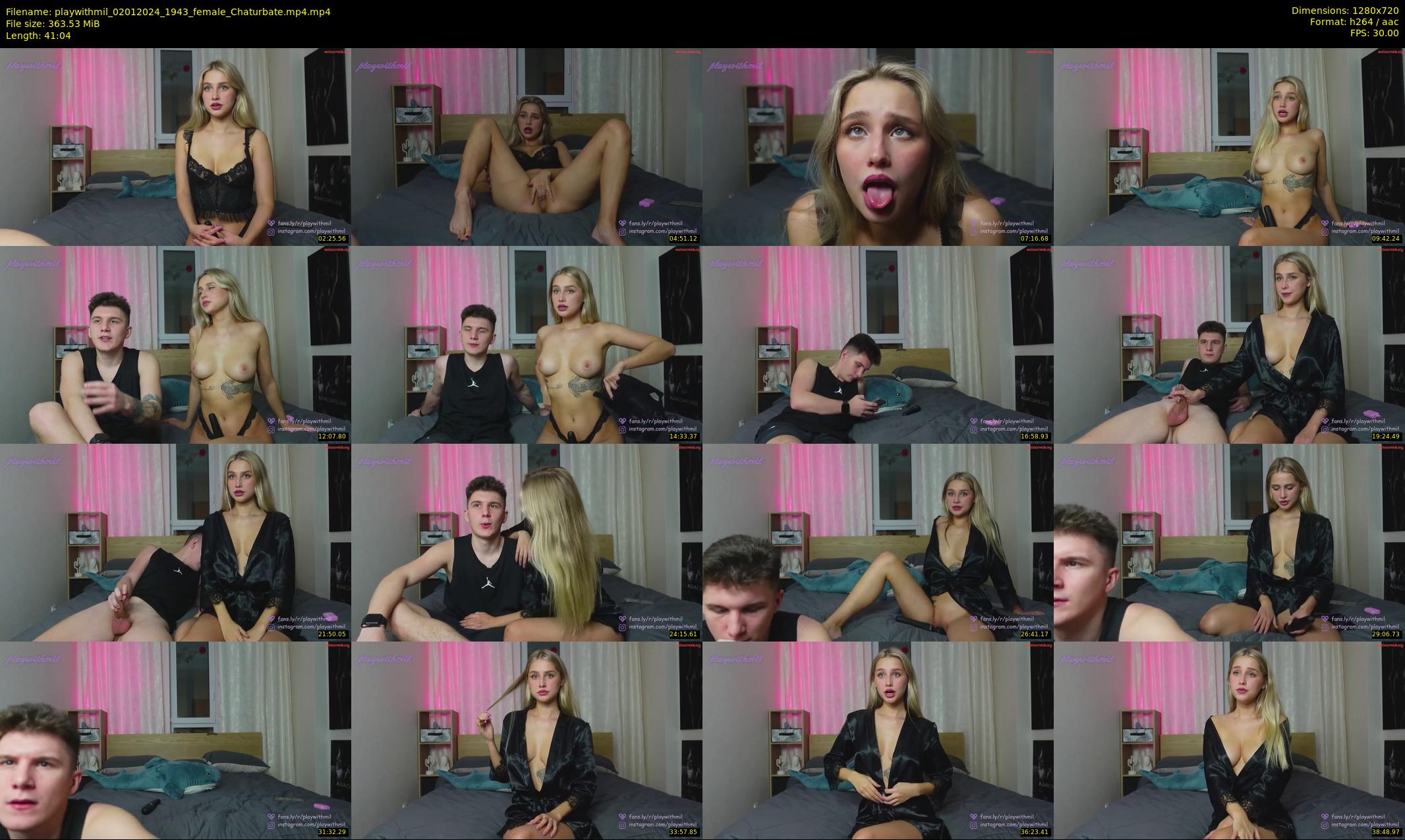 playwithmil — 42 minute Chaturbate couple cam show recording, 720p, Jan 2, 2024