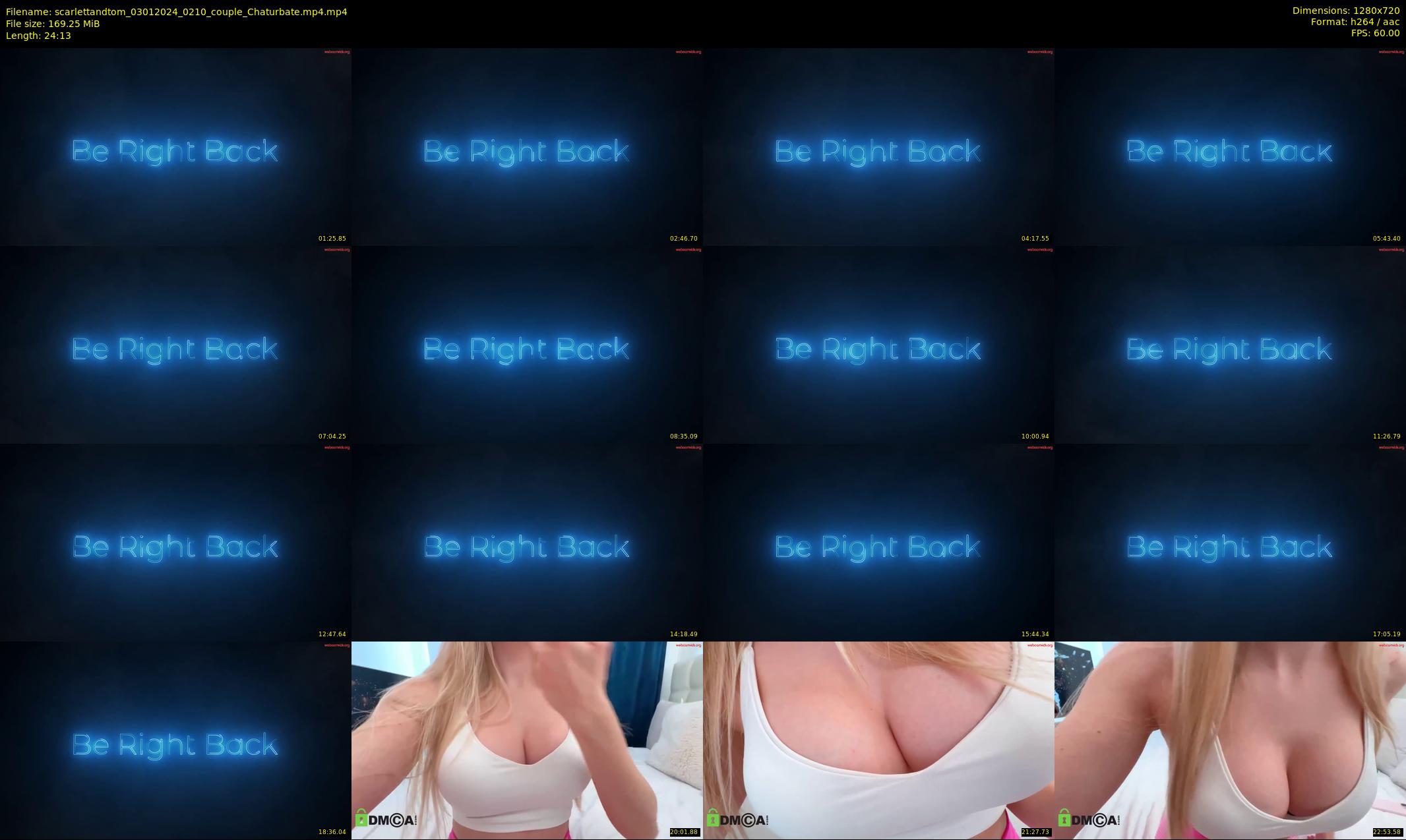 scarlettandtom — 25 minute Chaturbate couple cam show recording, 720p, Jan 3, 2024