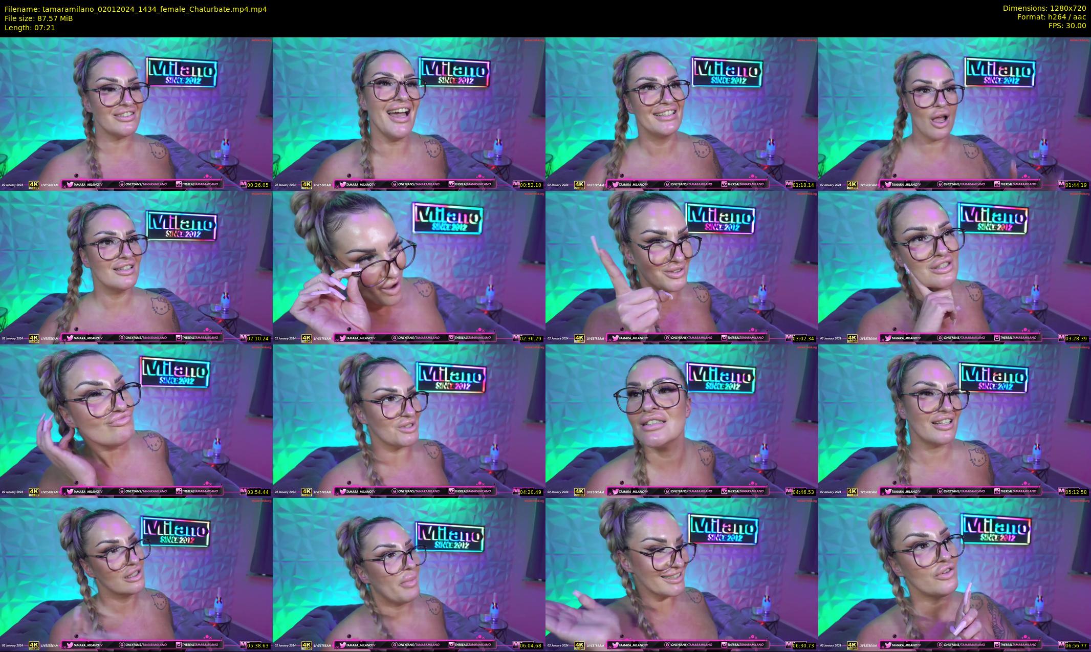 tamaramilano — 8 minute Chaturbate female cam show recording, 720p, Jan 2, 2024