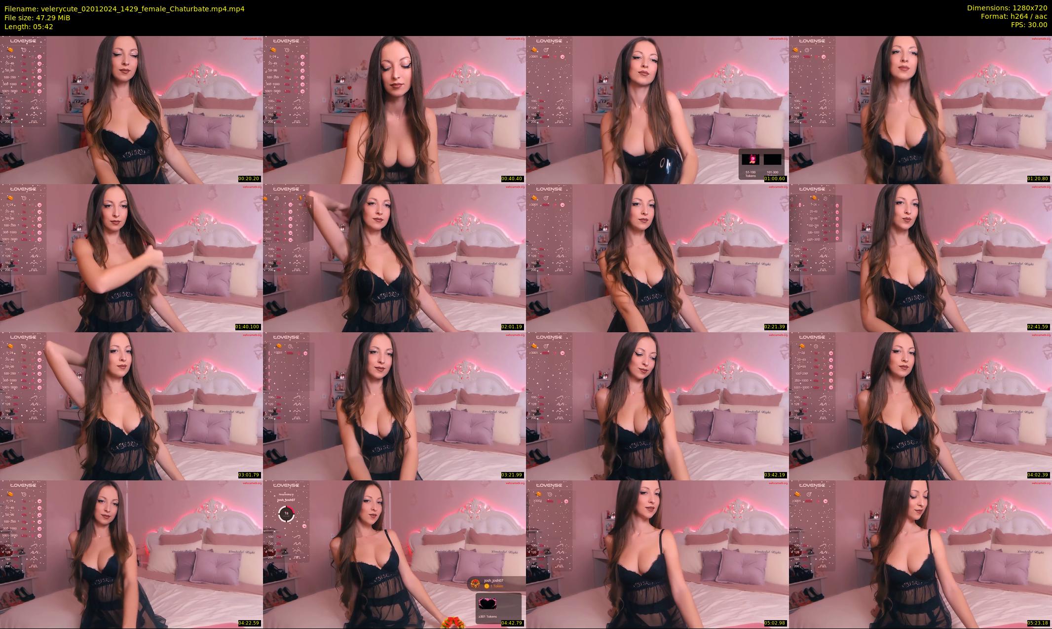 velerycute — 6 minute Chaturbate female cam show recording, 720p, Jan 2, 2024