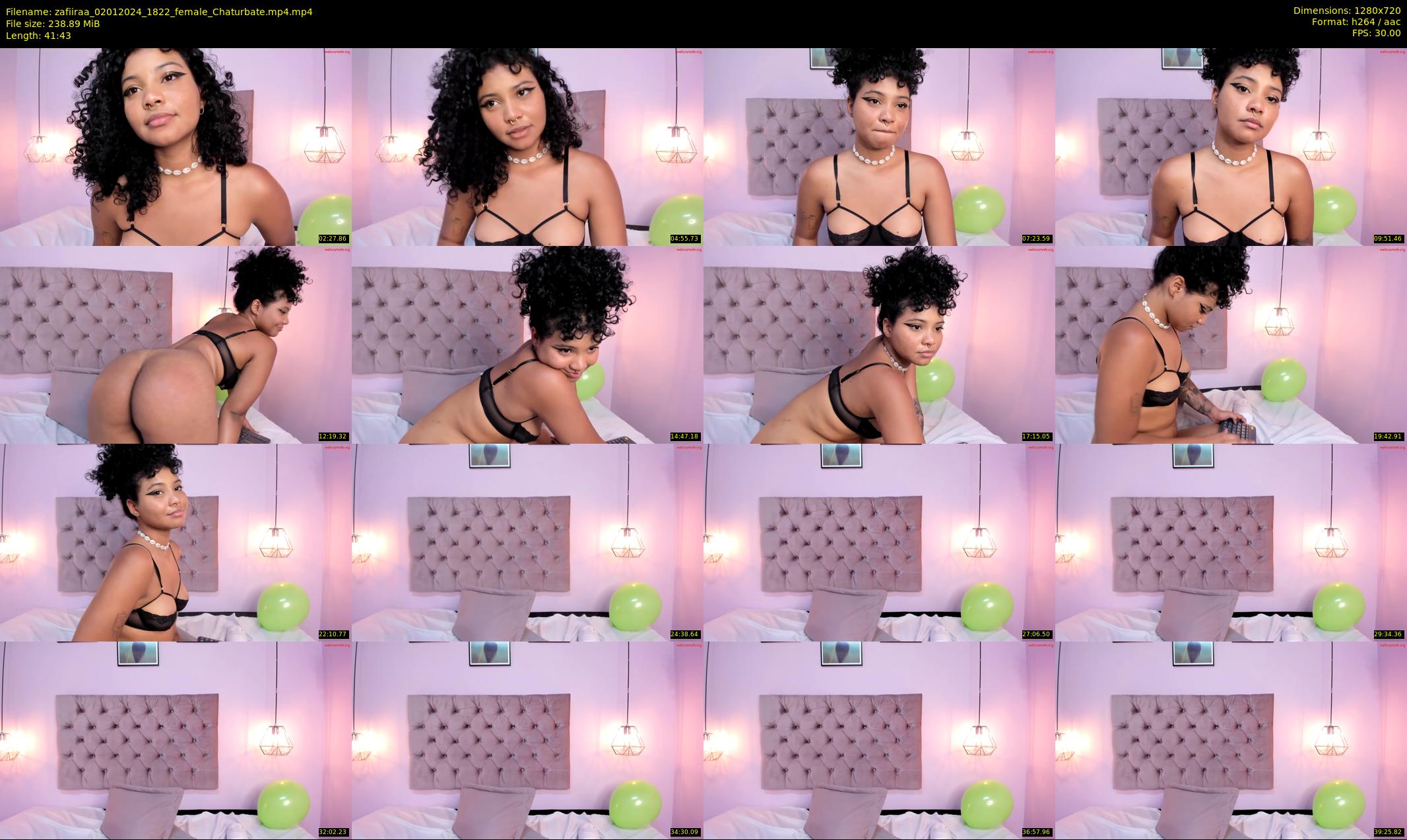 zafiiraa — 42 minute Chaturbate female cam show recording, 720p, Jan 2, 2024