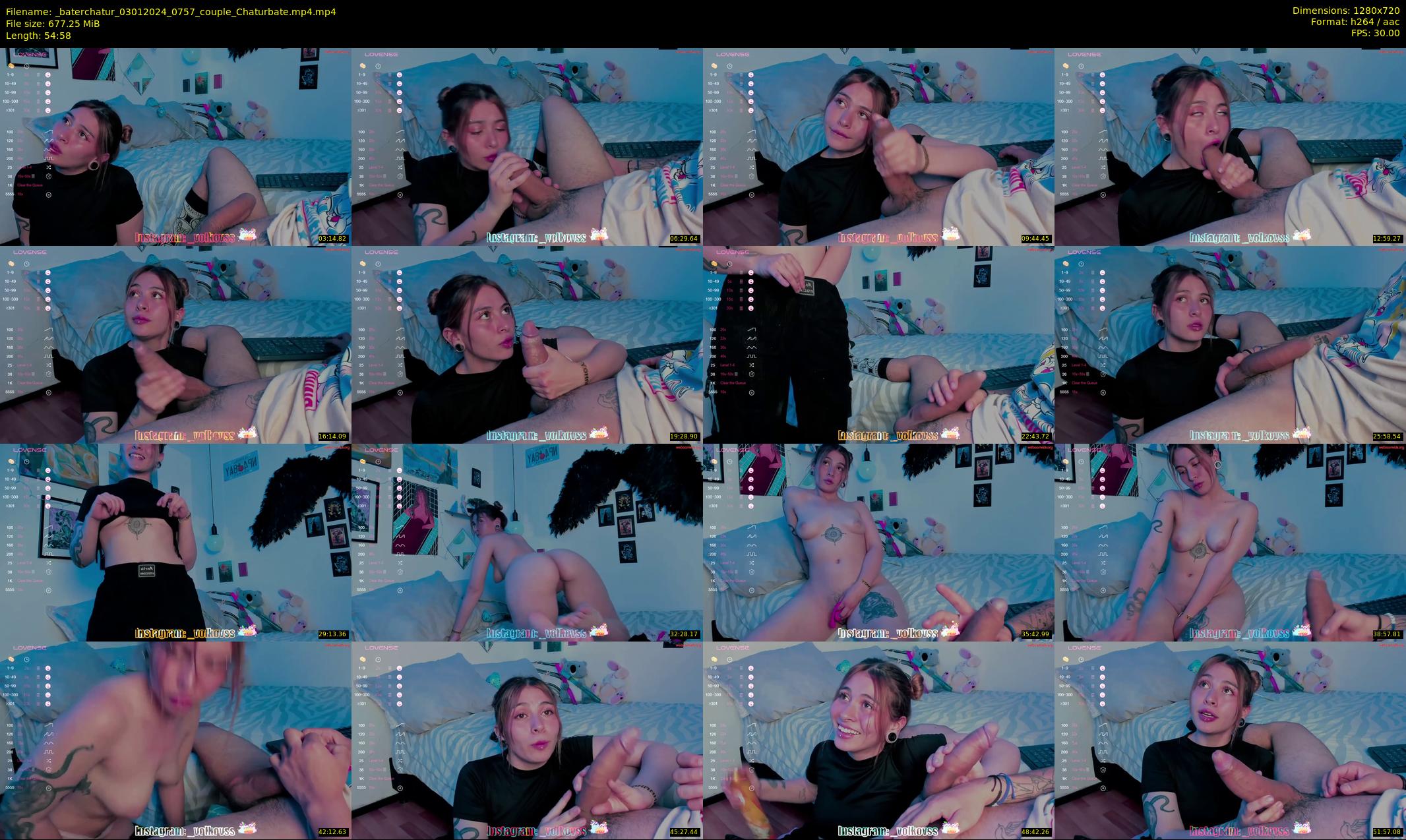 _baterchatur — 55 minute Chaturbate couple cam show recording, 720p, Jan 3, 2024