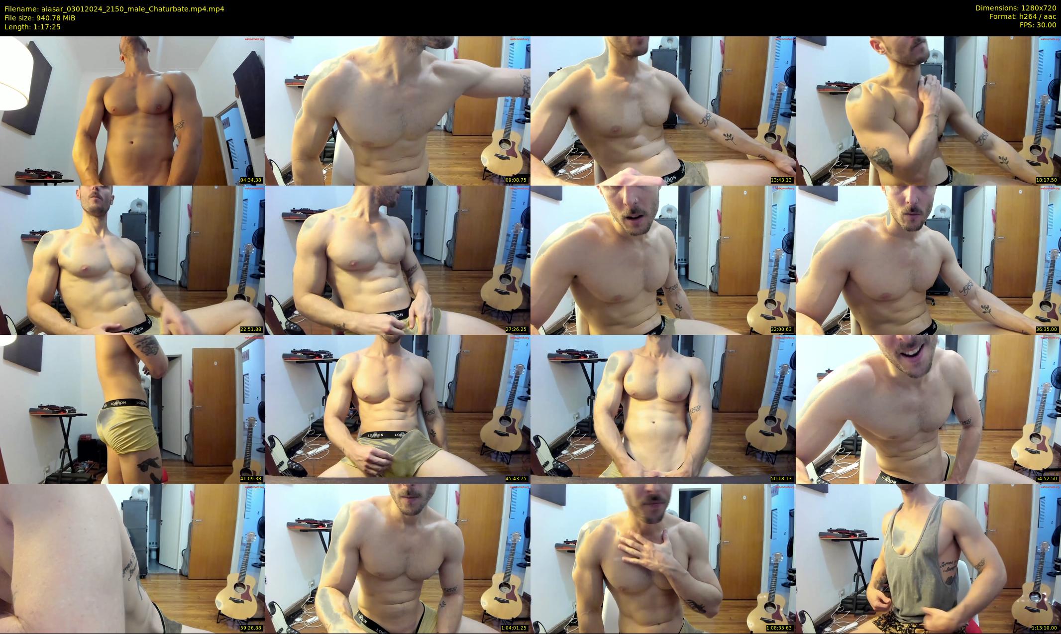 aiasar — 78 minute Chaturbate male cam show recording, 720p, Jan 3, 2024