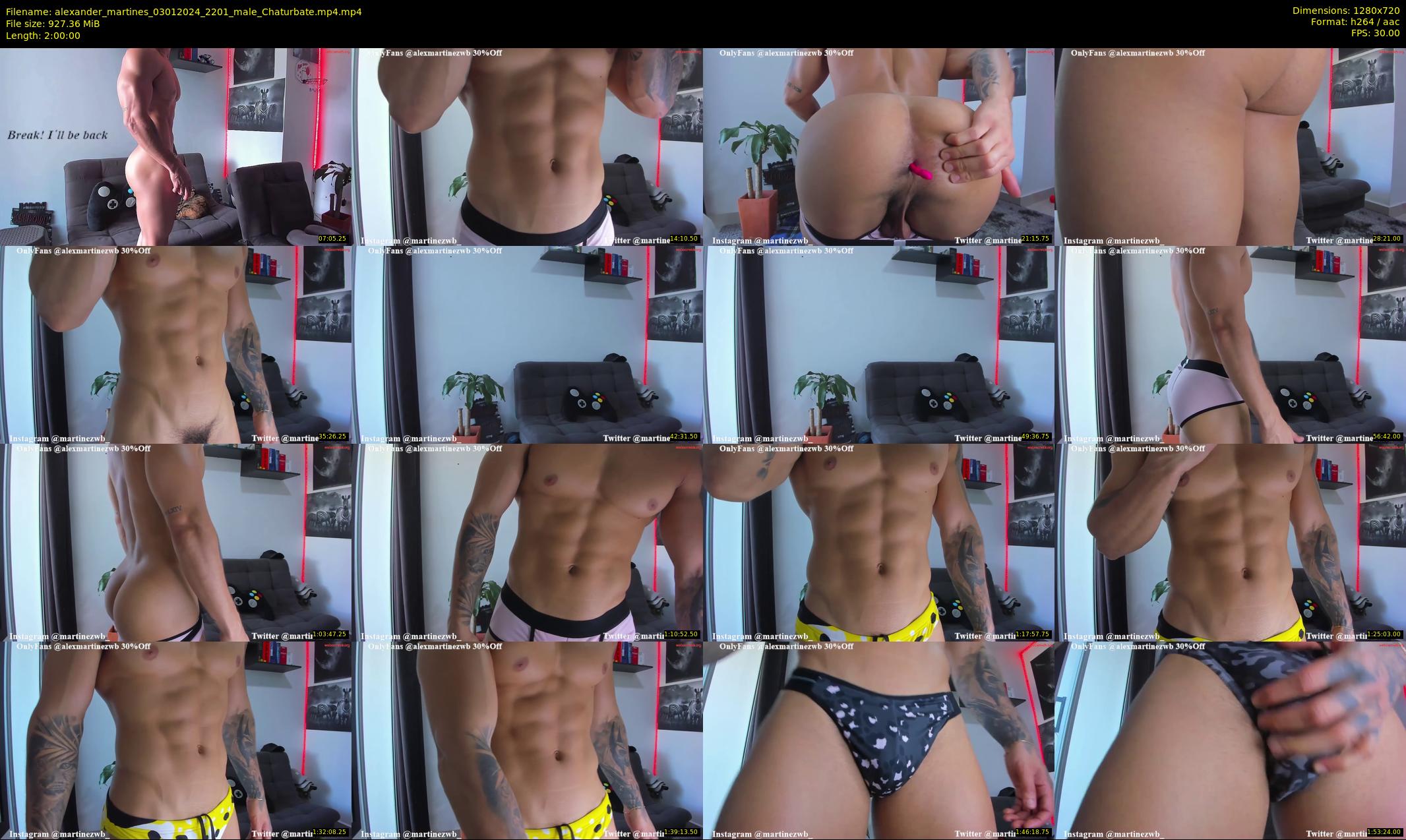 alexander_martines — 120 minute Chaturbate male cam show recording, 720p, Jan 3, 2024