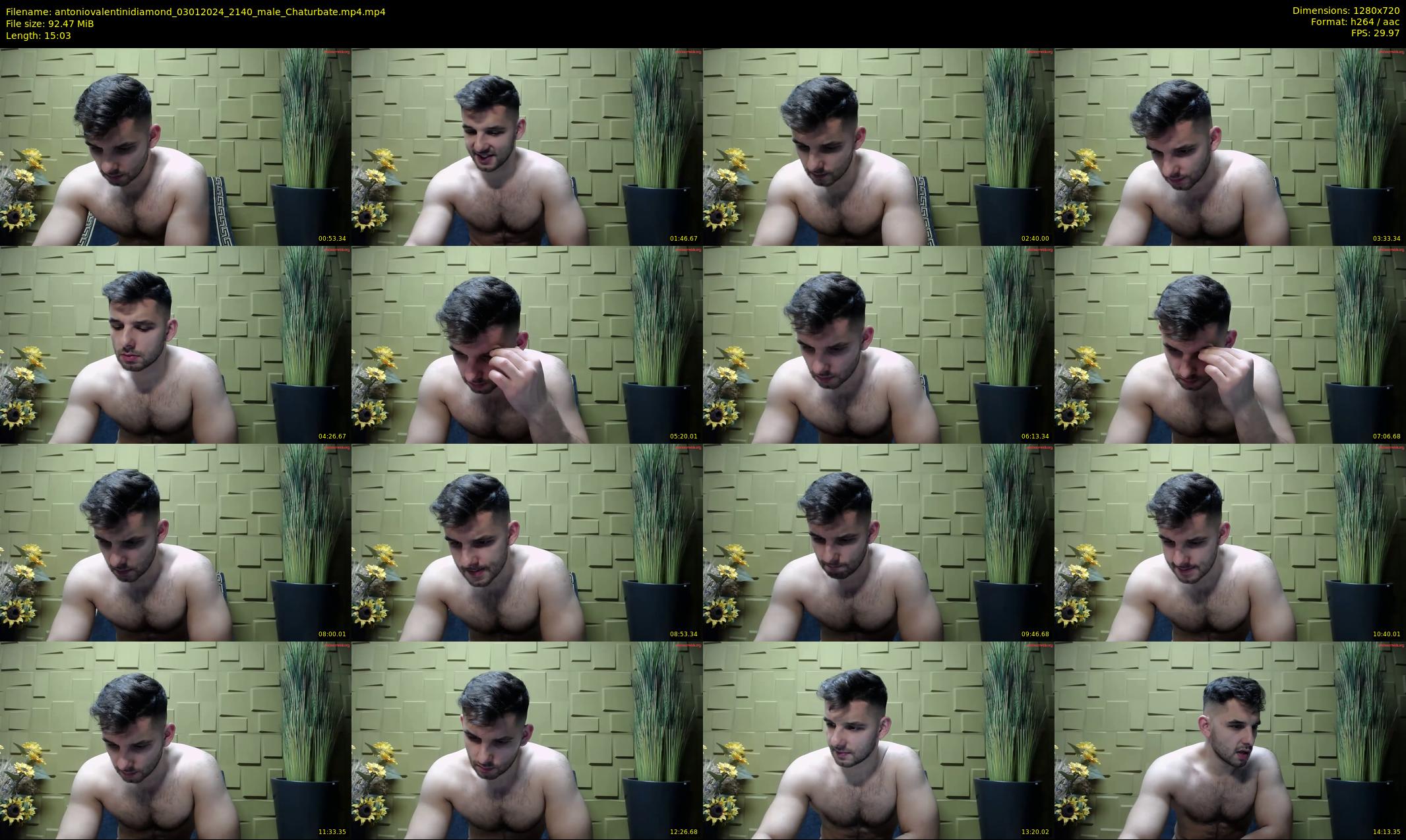 antoniovalentinidiamond — 16 minute Chaturbate male cam show recording, 720p, Jan 3, 2024