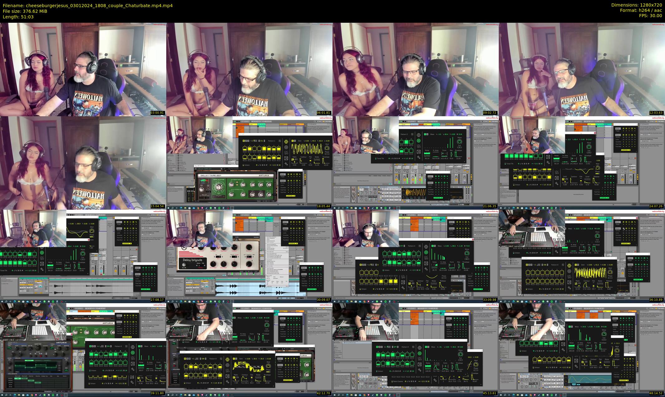 cheeseburgerjesus — 52 minute Chaturbate couple cam show recording, 720p, Jan 3, 2024