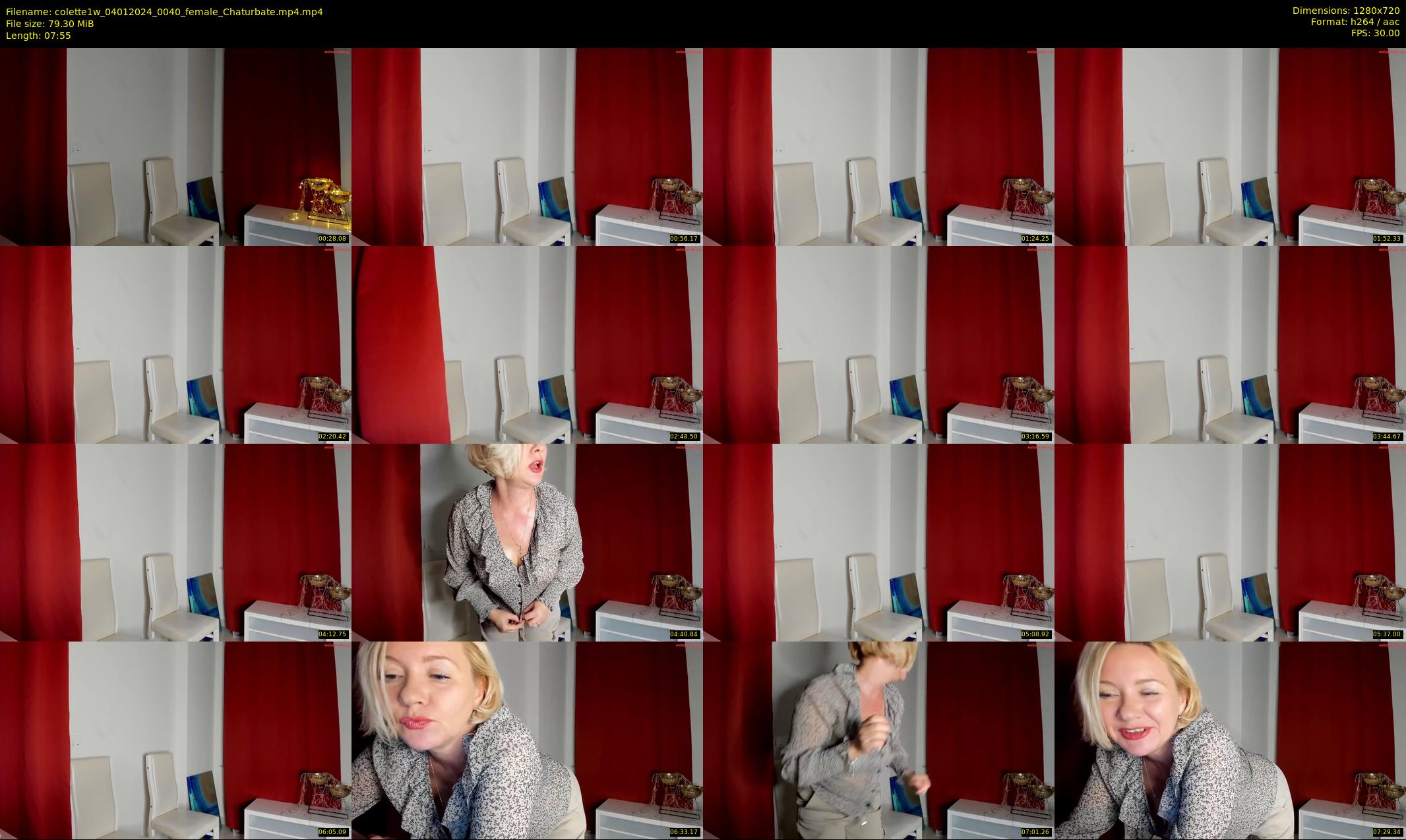 colette1w — 8 minute Chaturbate female cam show recording, 720p, Jan 4, 2024