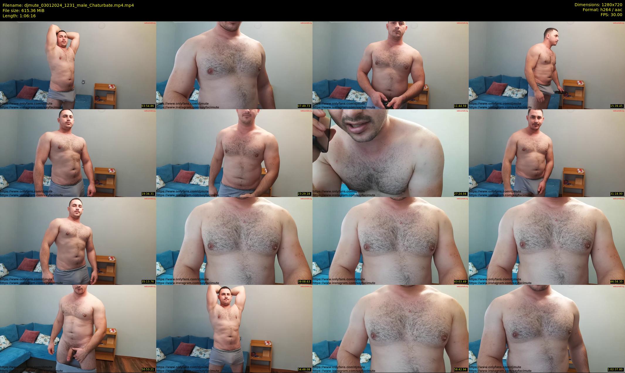 djmute — 67 minute Chaturbate male cam show recording, 720p, Jan 3, 2024