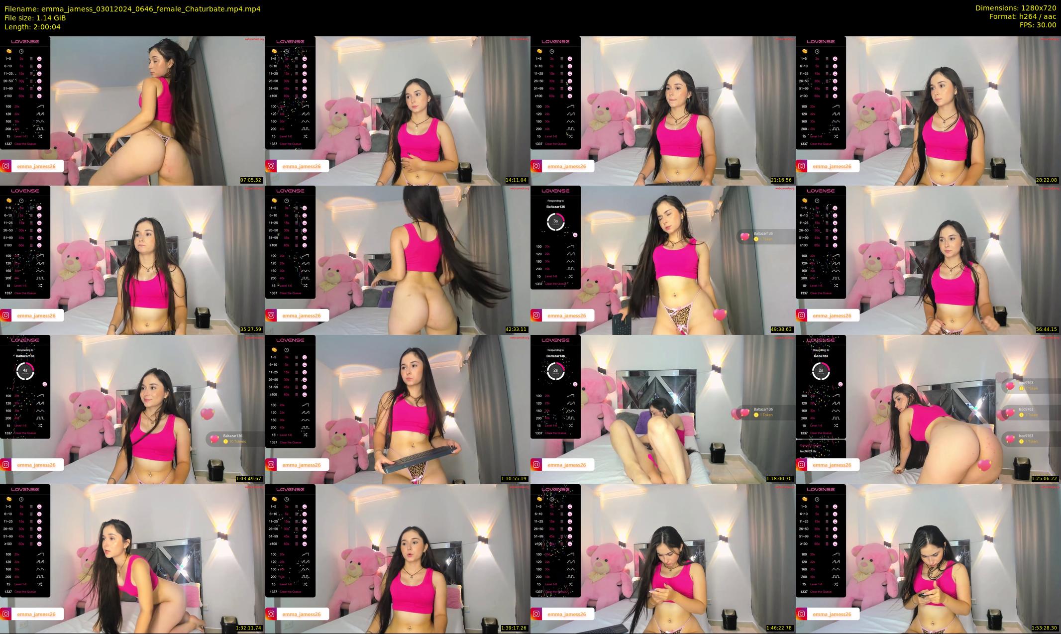 emma_jamess — 121 minute Chaturbate female cam show recording, 720p, Jan 3, 2024