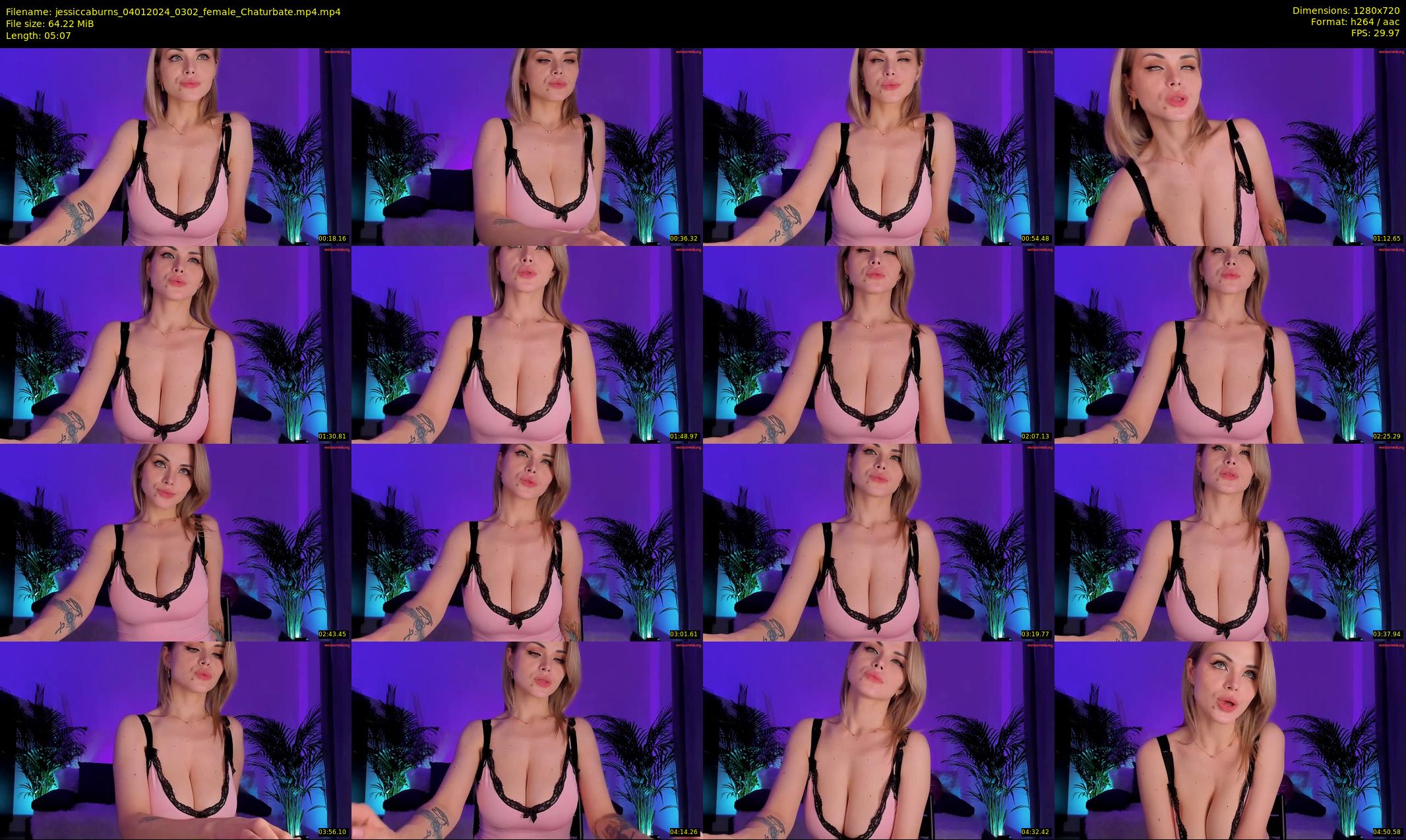 jessiccaburns — 6 minute Chaturbate female cam show recording, 720p, Jan 4, 2024