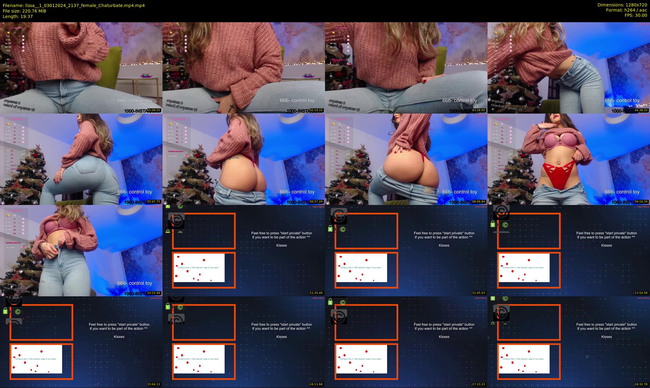 lissa__1 — 20 minute Chaturbate female cam show recording, 720p, Jan 3, 2024