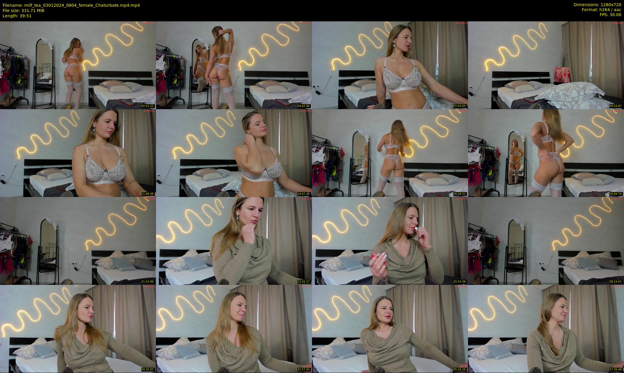 milf_tea — 40 minute Chaturbate female cam show recording, 720p, Jan 3, 2024