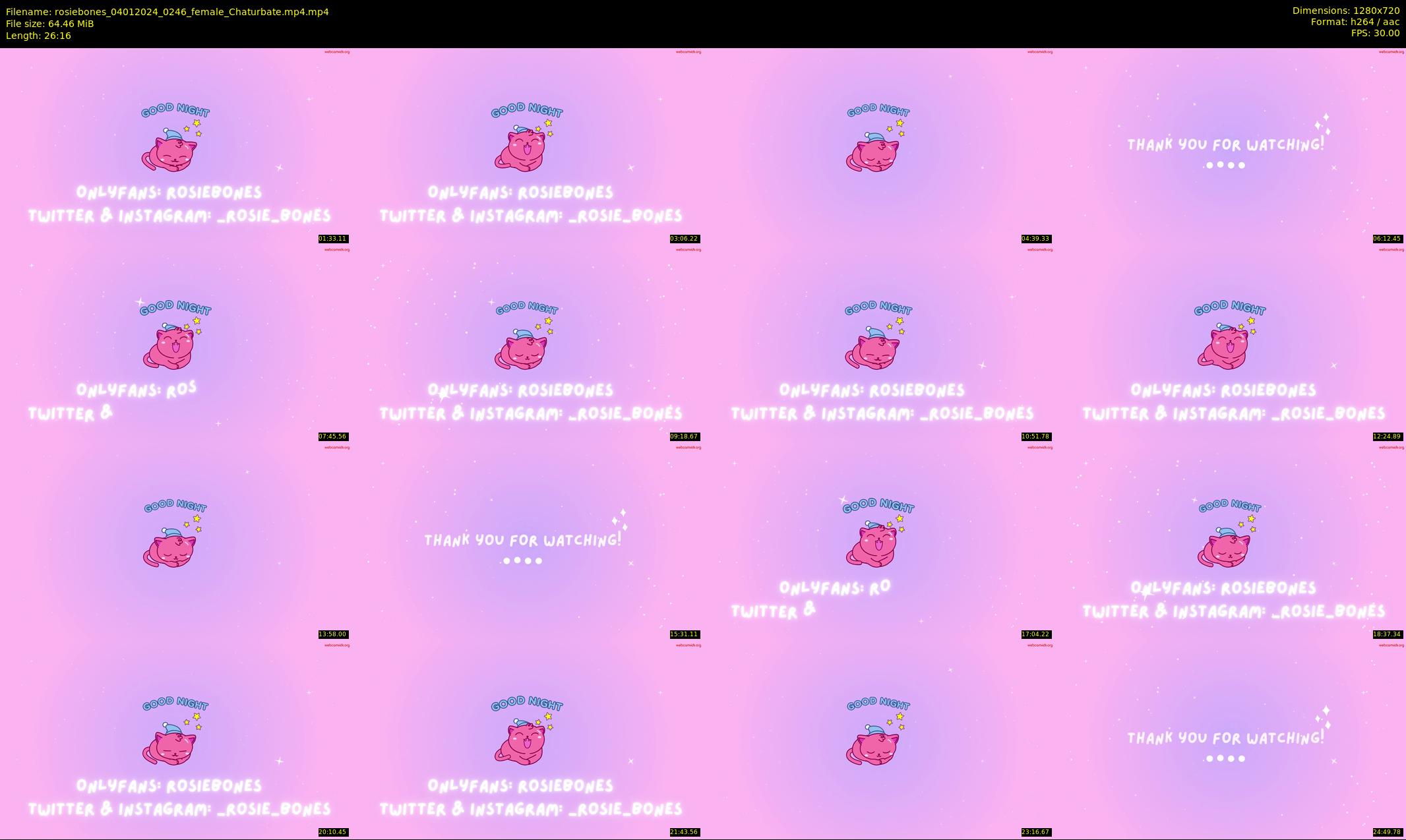 rosiebones — 27 minute Chaturbate female cam show recording, 720p, Jan 4, 2024