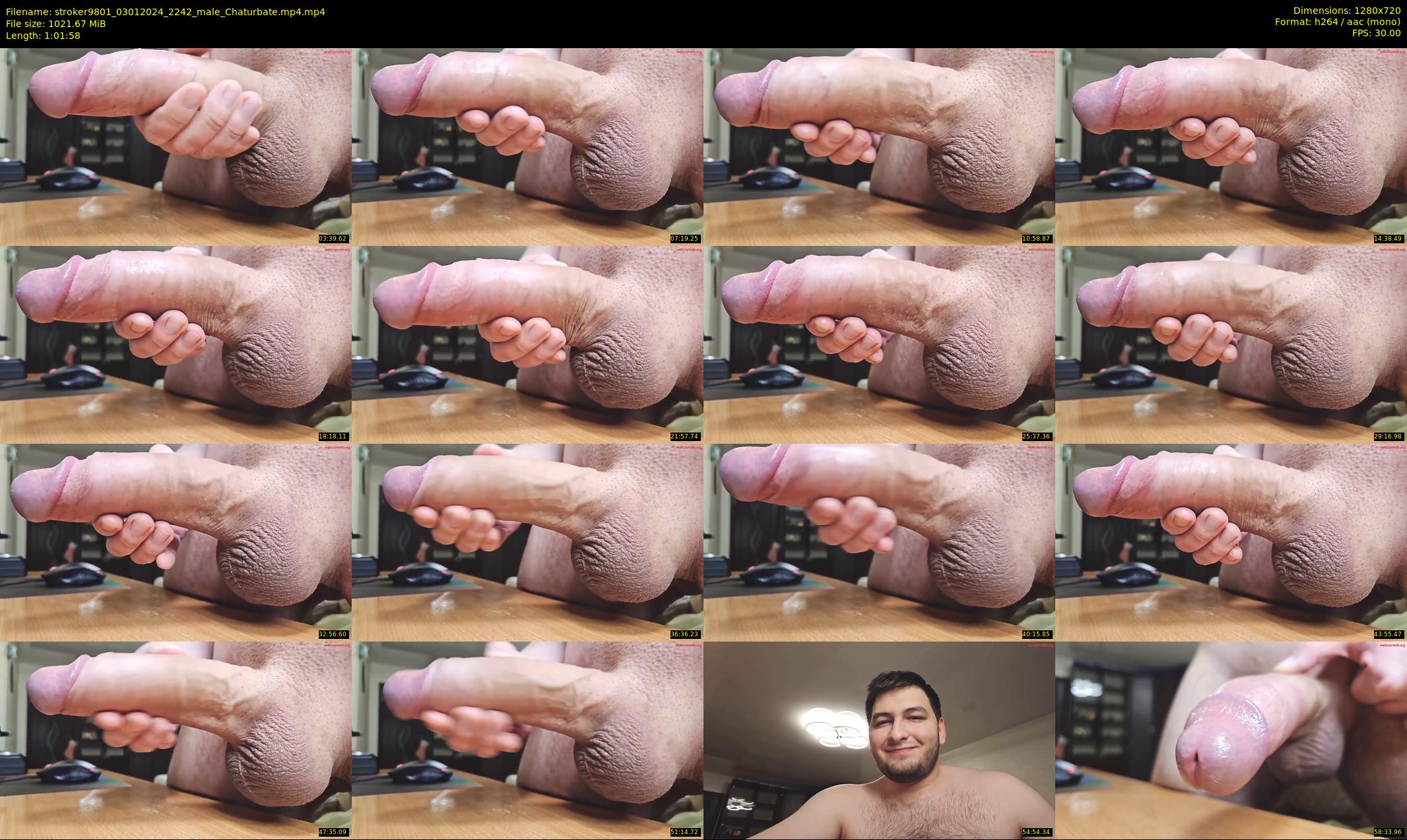 stroker9801 — 62 minute Chaturbate male cam show recording, 720p, Jan 3, 2024