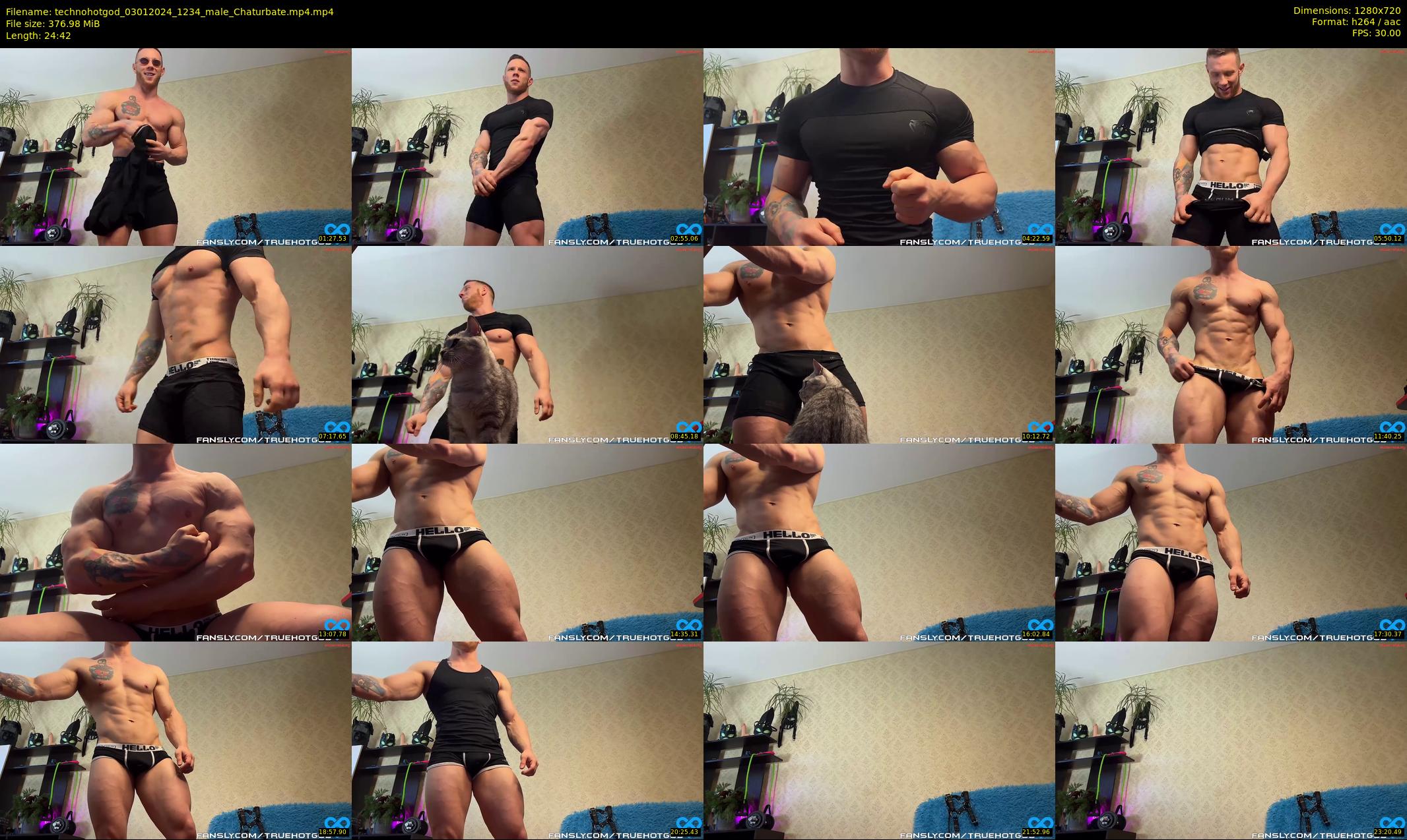 technohotgod — 25 minute Chaturbate male cam show recording, 720p, Jan 3, 2024