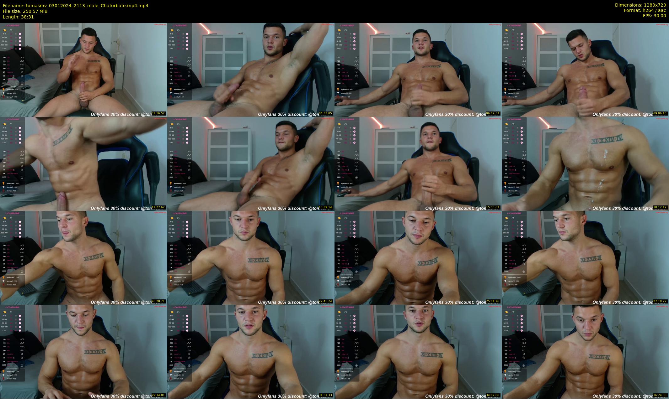 tomasmv — 39 minute Chaturbate male cam show recording, 720p, Jan 3, 2024