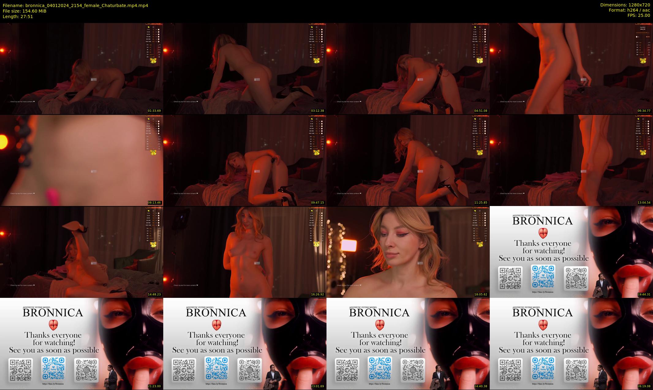 bronnica — 28 minute Chaturbate female cam show recording, 720p, Jan 4, 2024