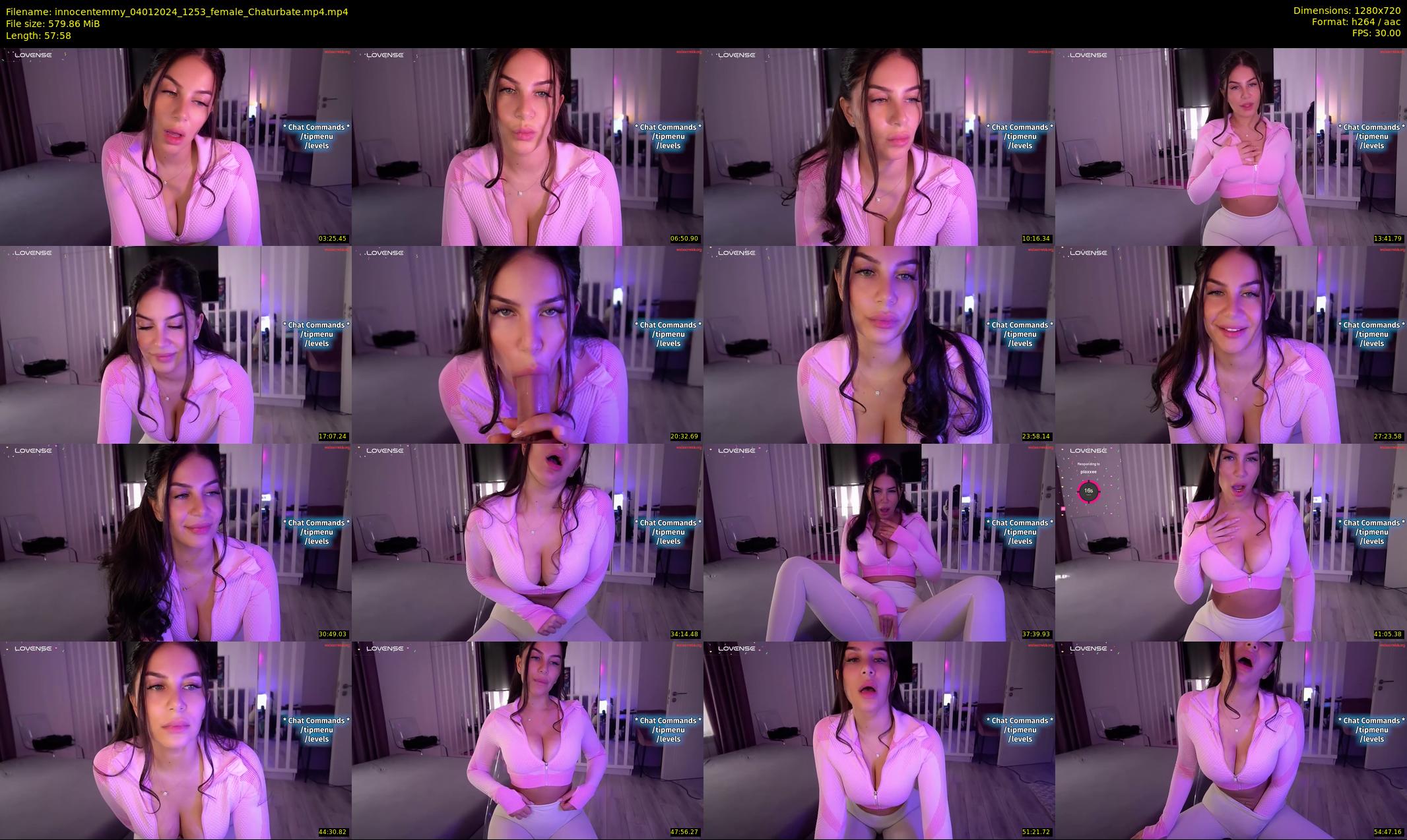 innocentemmy — 58 minute Chaturbate female cam show recording, 720p, Jan 4, 2024