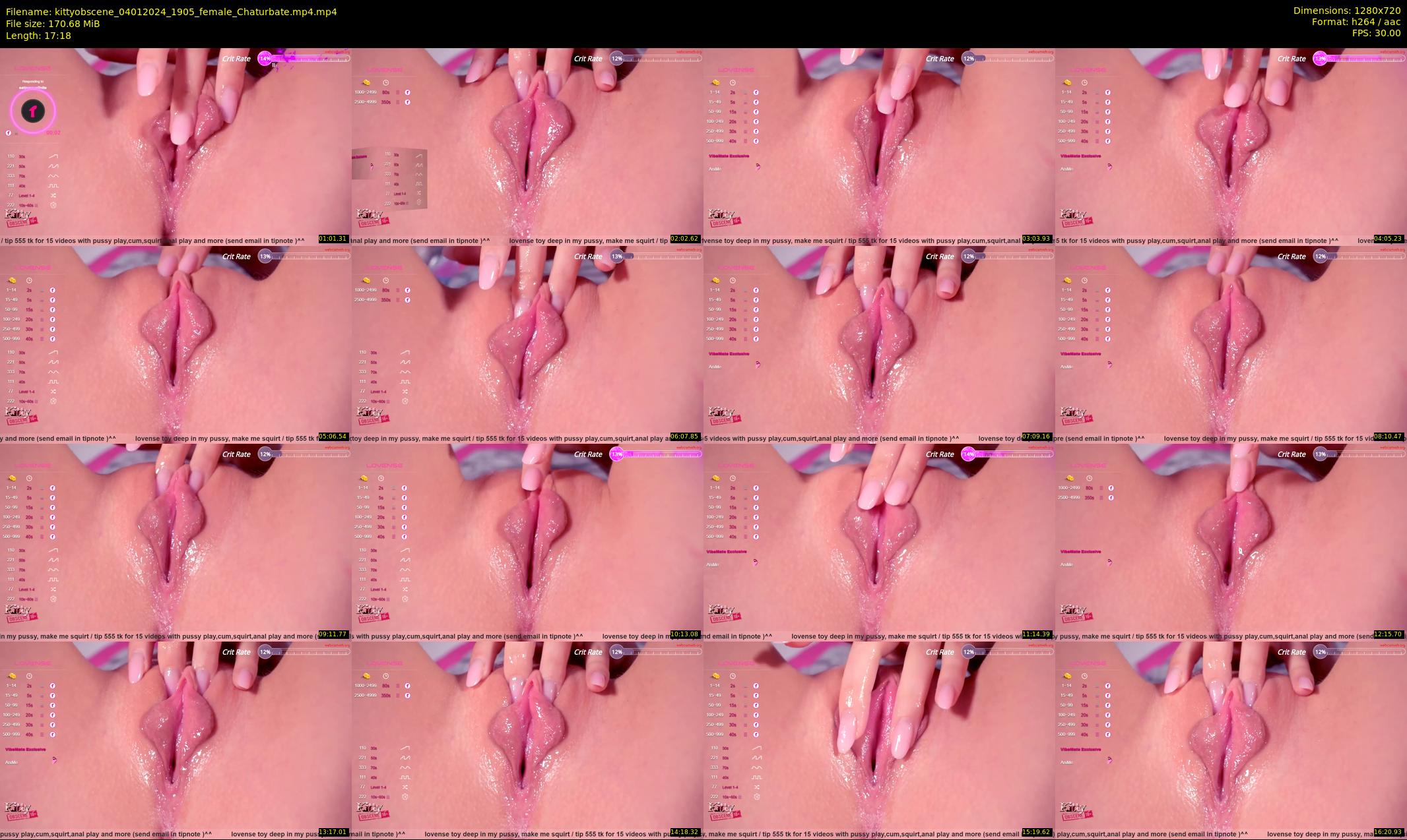 kittyobscene — 18 minute Chaturbate female cam show recording, 720p, Jan 4, 2024
