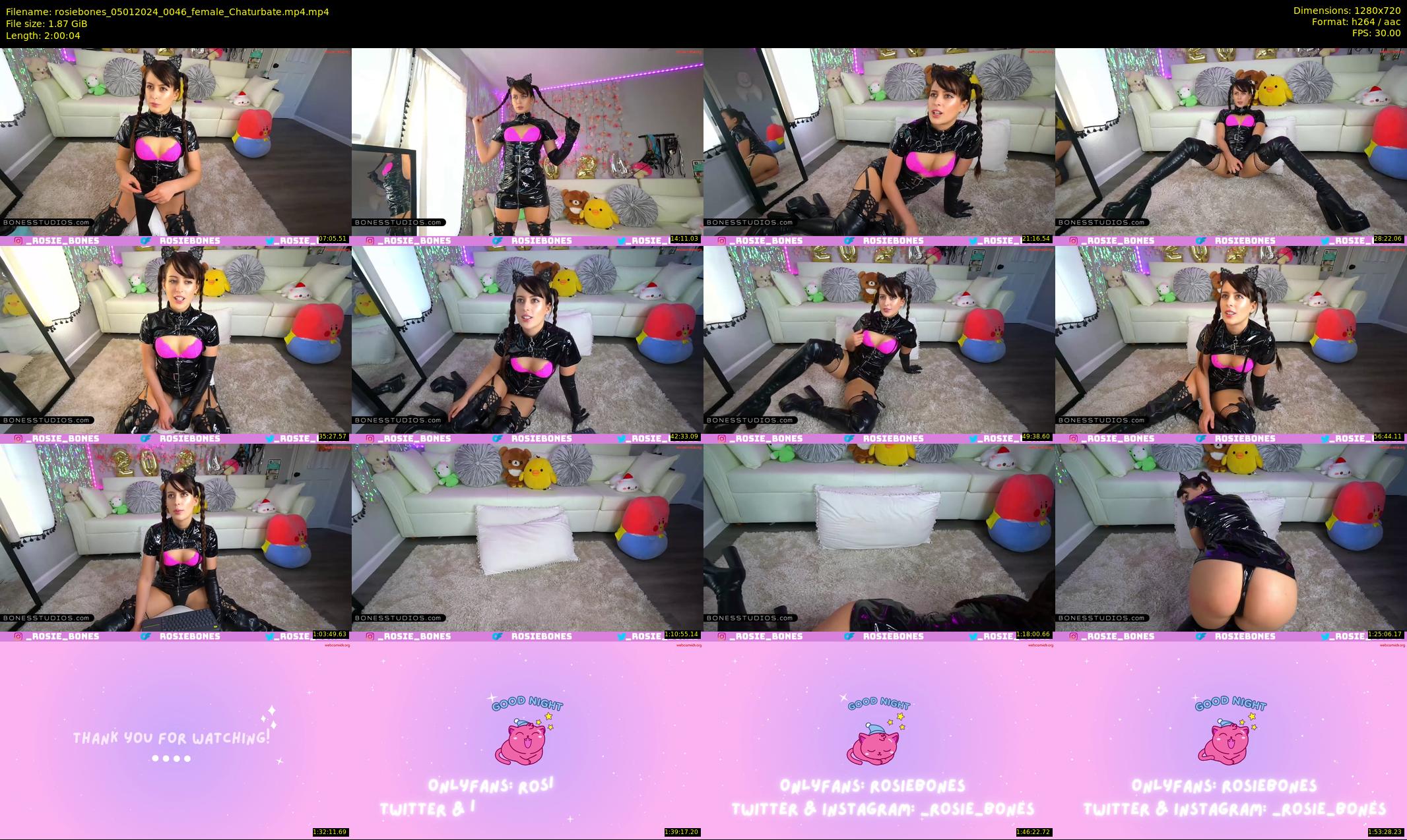 rosiebones — 121 minute Chaturbate female cam show recording, 720p, Jan 5, 2024