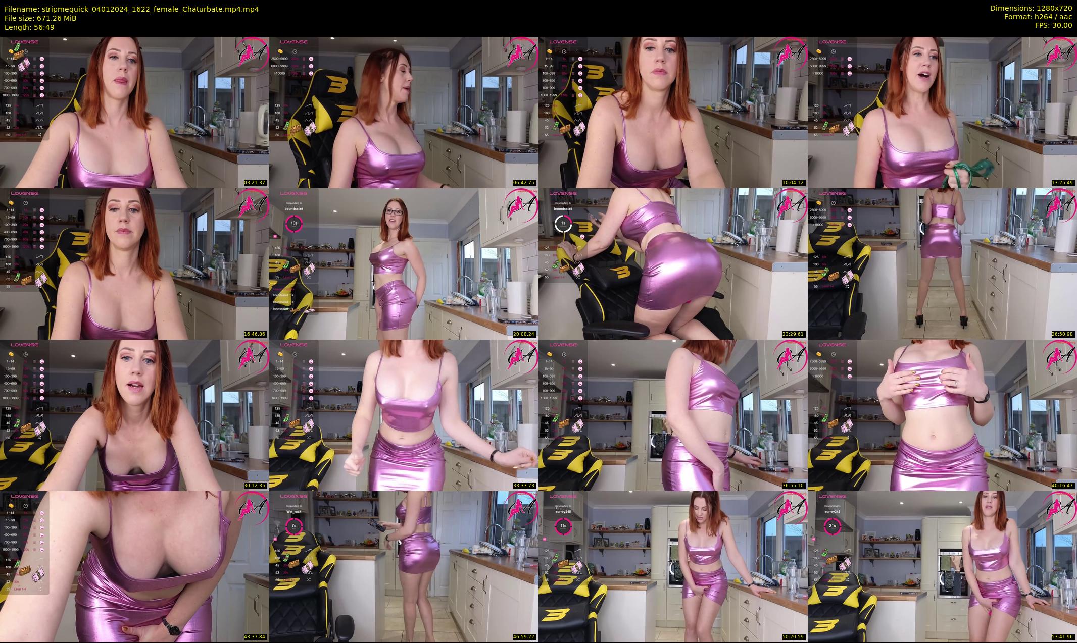 stripmequick — 57 minute Chaturbate female cam show recording, 720p, Jan 4, 2024