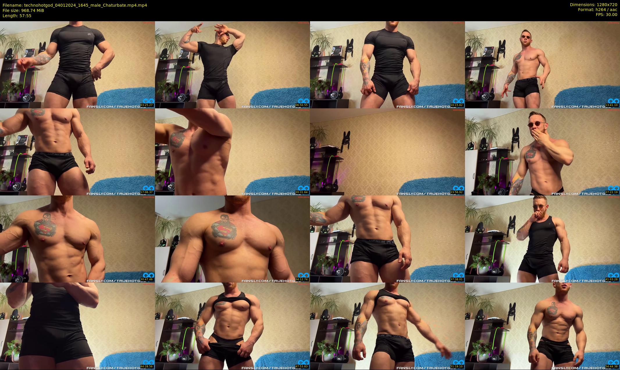 technohotgod — 58 minute Chaturbate male cam show recording, 720p, Jan 4, 2024